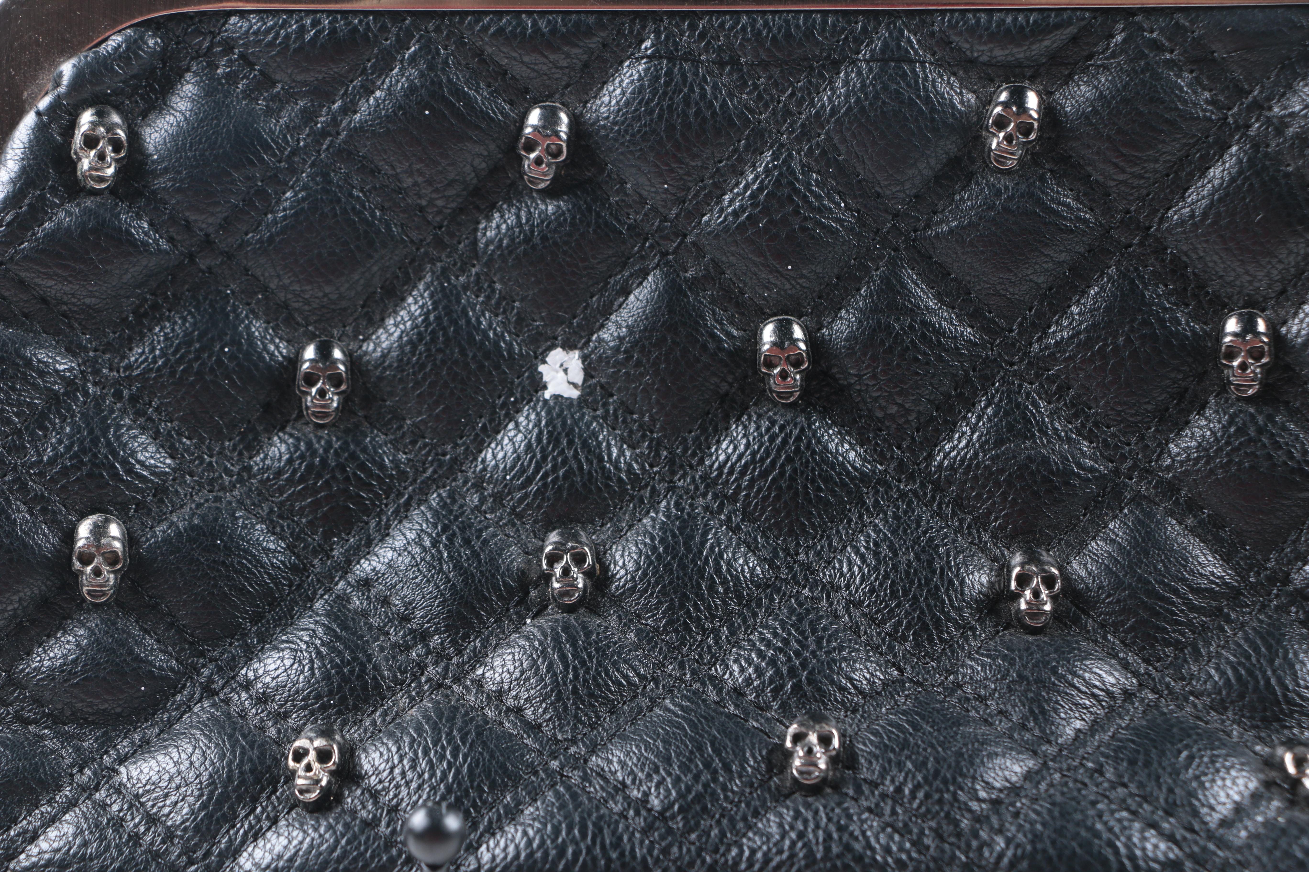 Leather Purses With Skull Embellishments