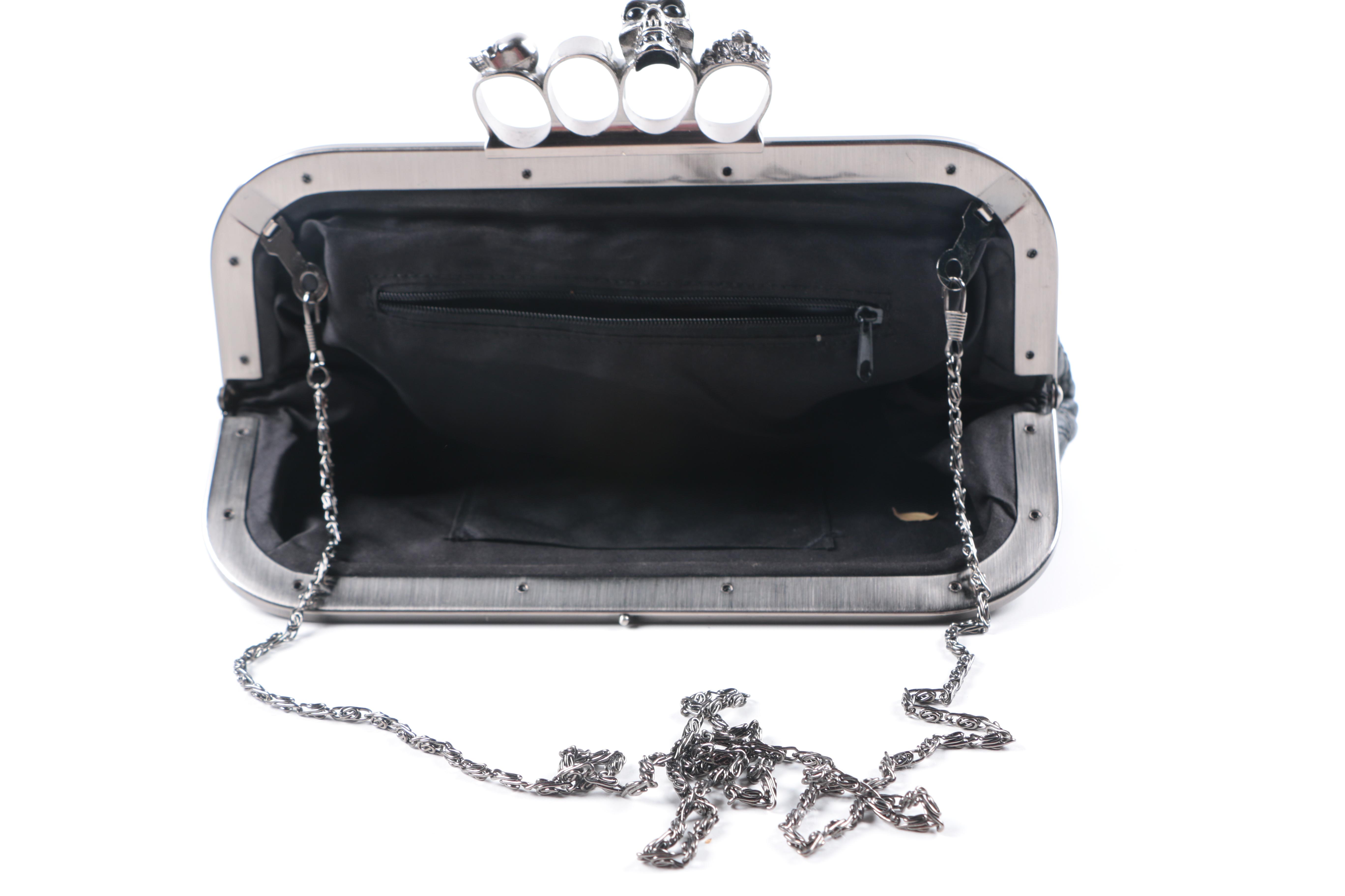 Leather Purses With Skull Embellishments