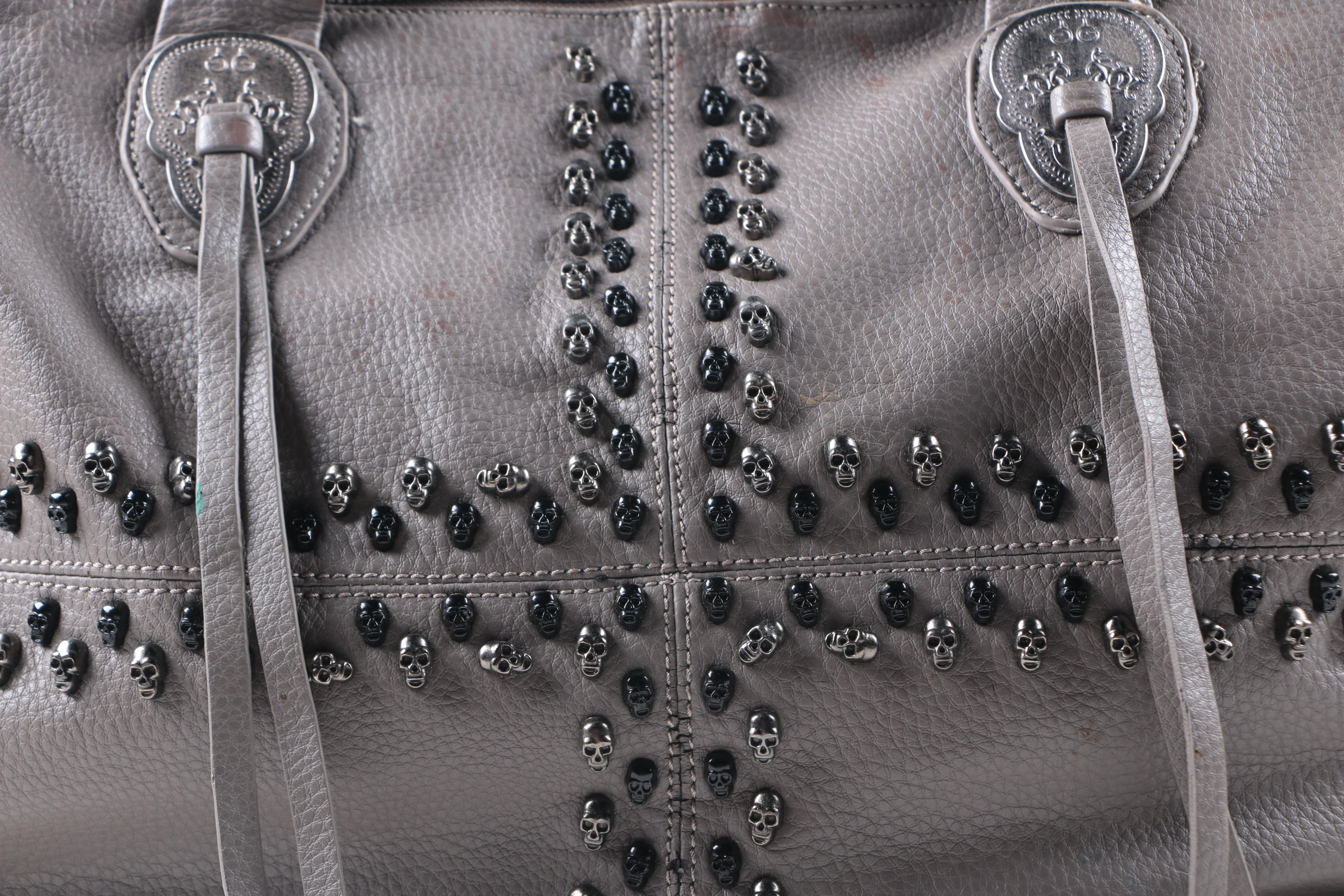 Leather Purses With Skull Embellishments