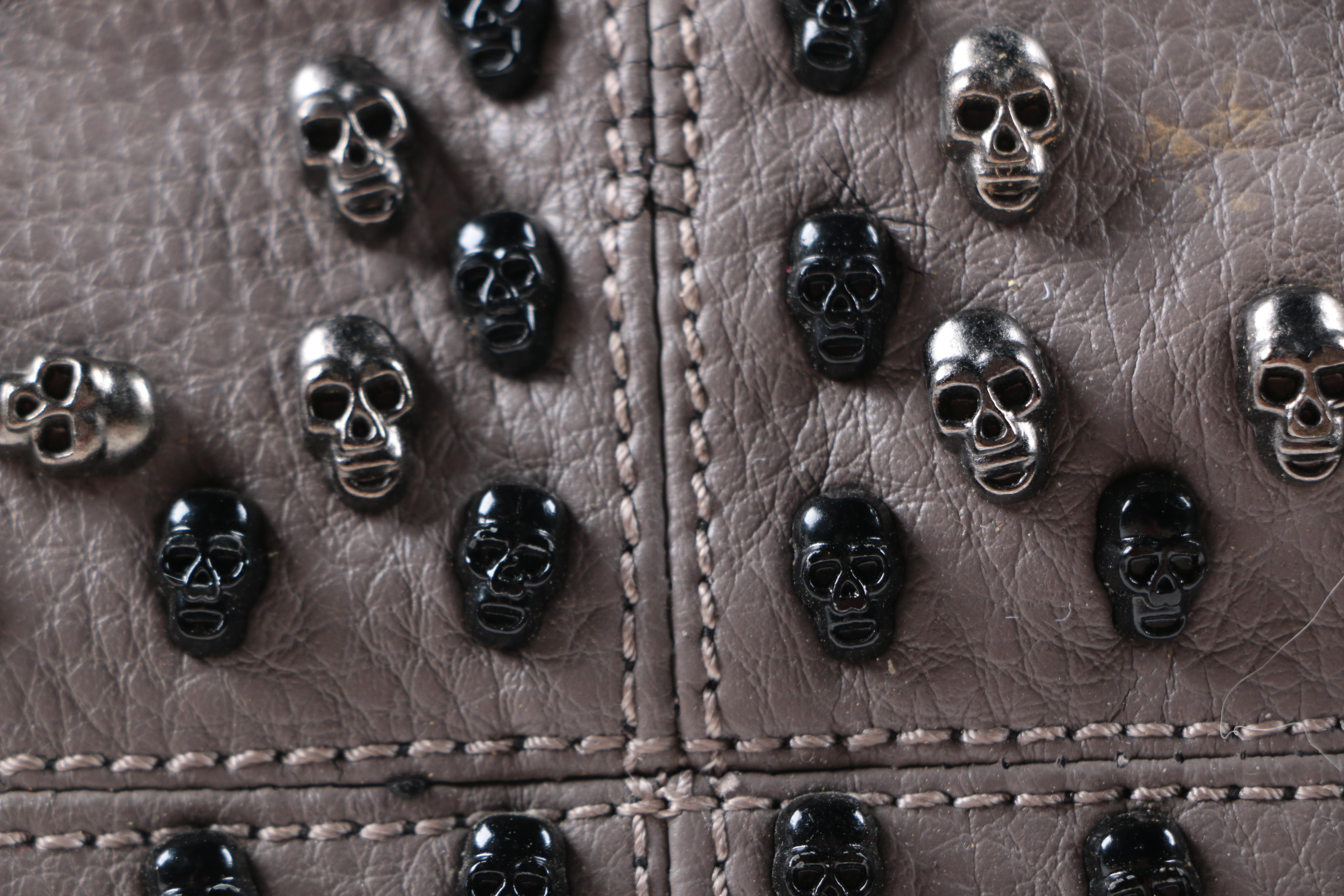 Leather Purses With Skull Embellishments