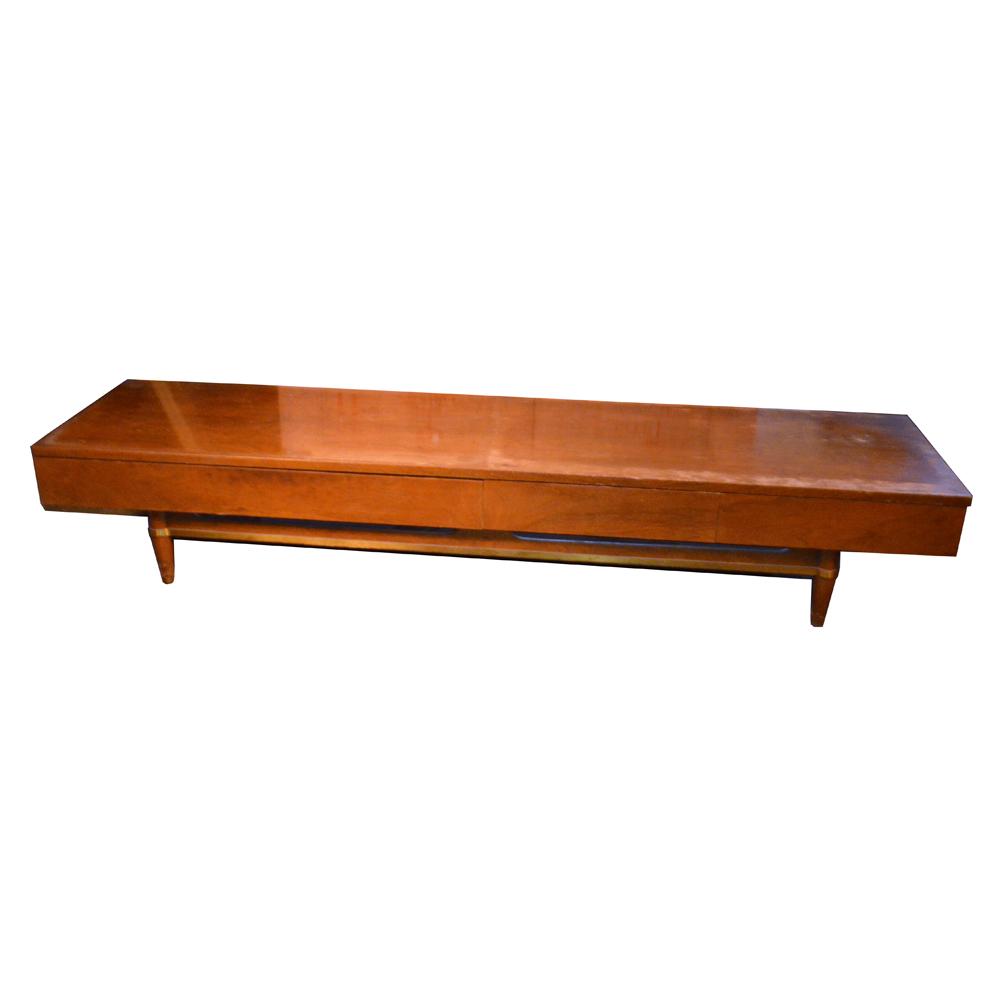 Mid Century Modern Bench by Merton Gershun for American of Martinsville