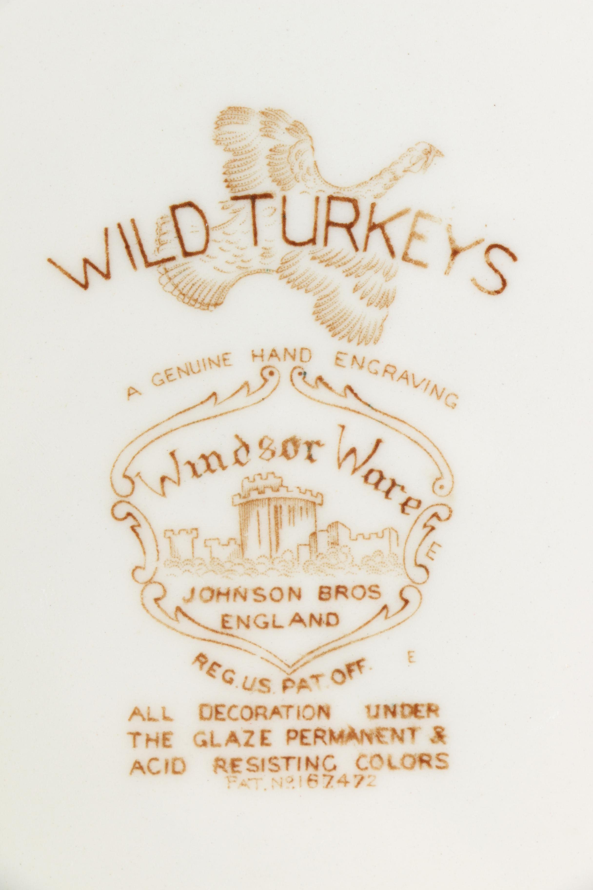 Johnson Brothers "Wild Turkey" Windsor Ware Plates
