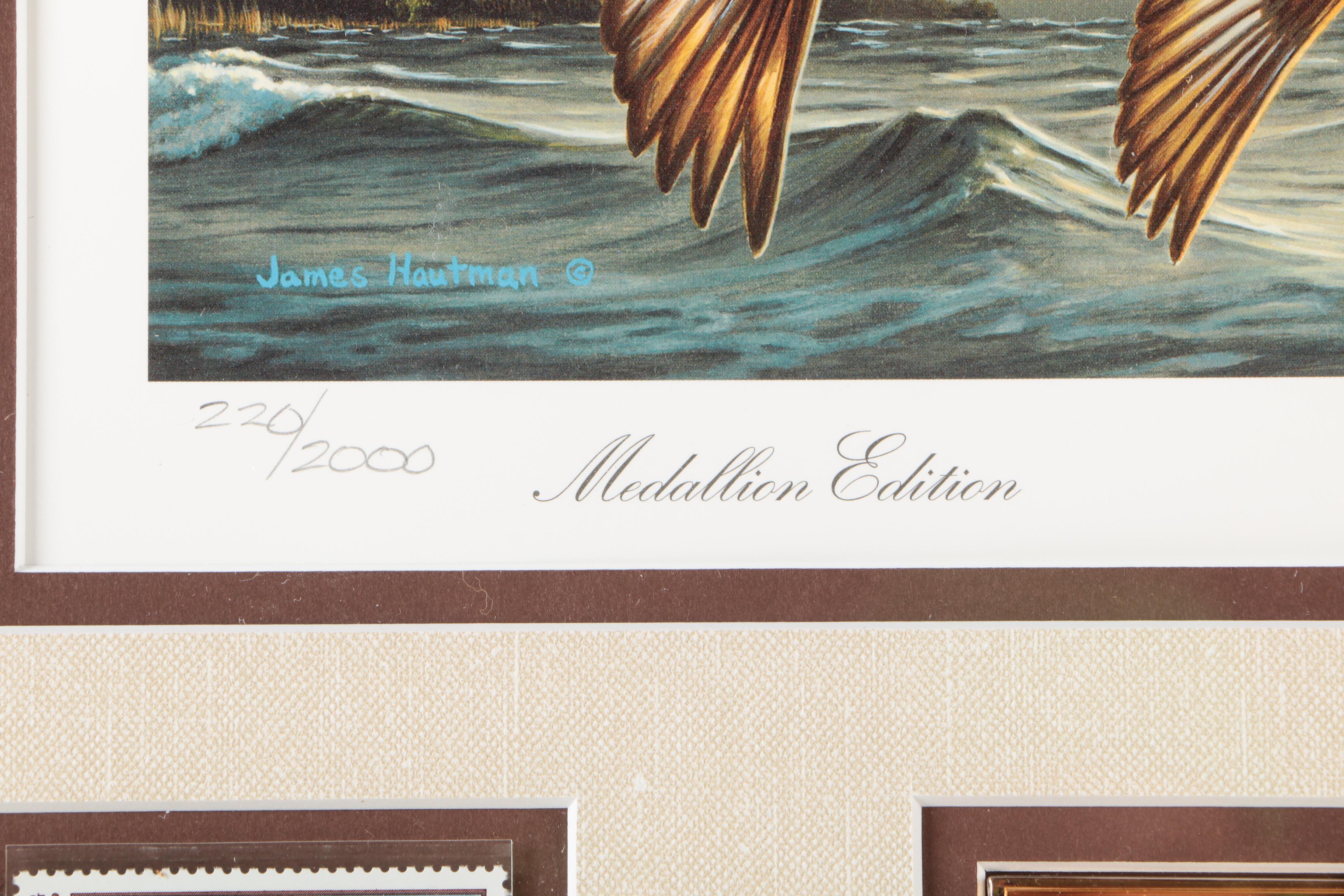 James Hautman and Robert Steiner Offset Lithographs With Stamps