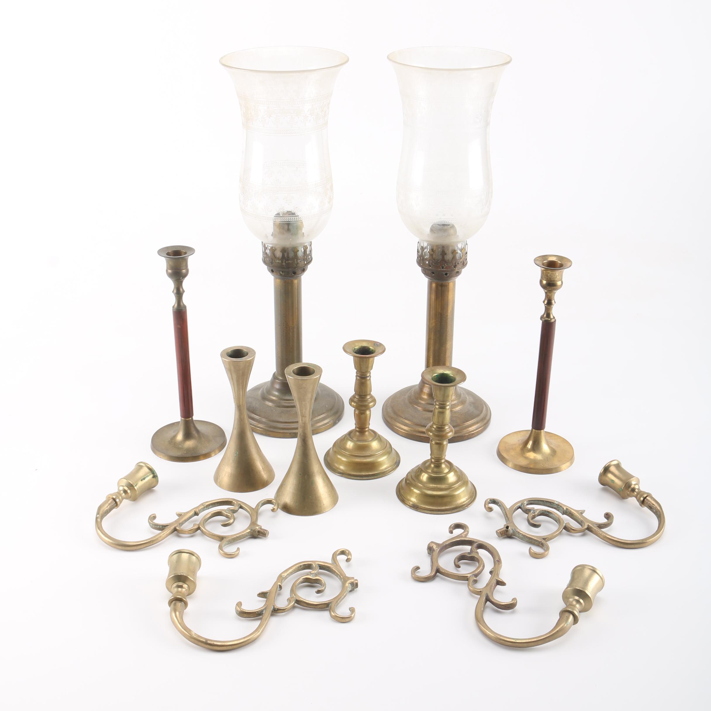 Brass Candleholders and Sconces