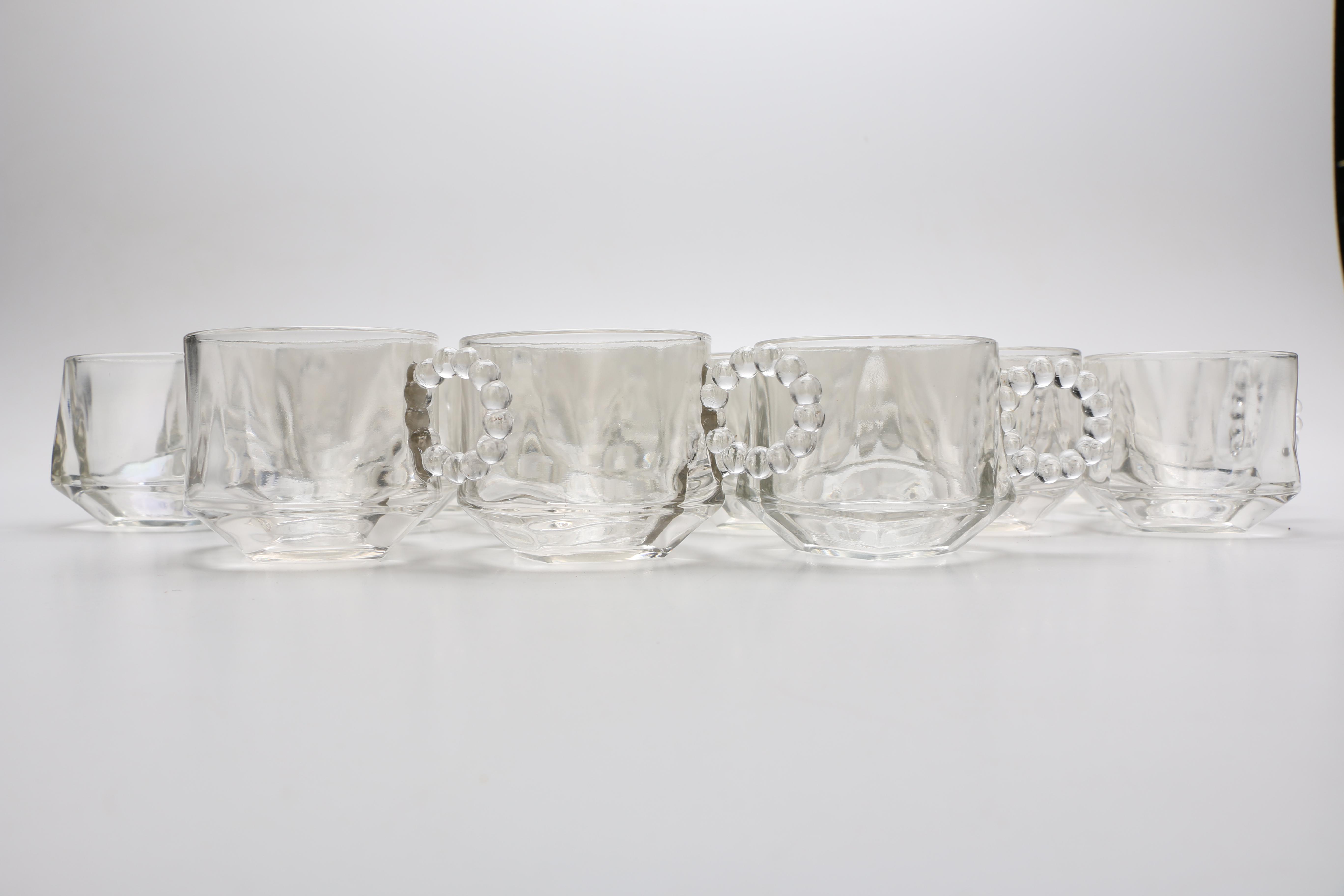 Pressed Glass Platters and Mugs Including "Candlewick"