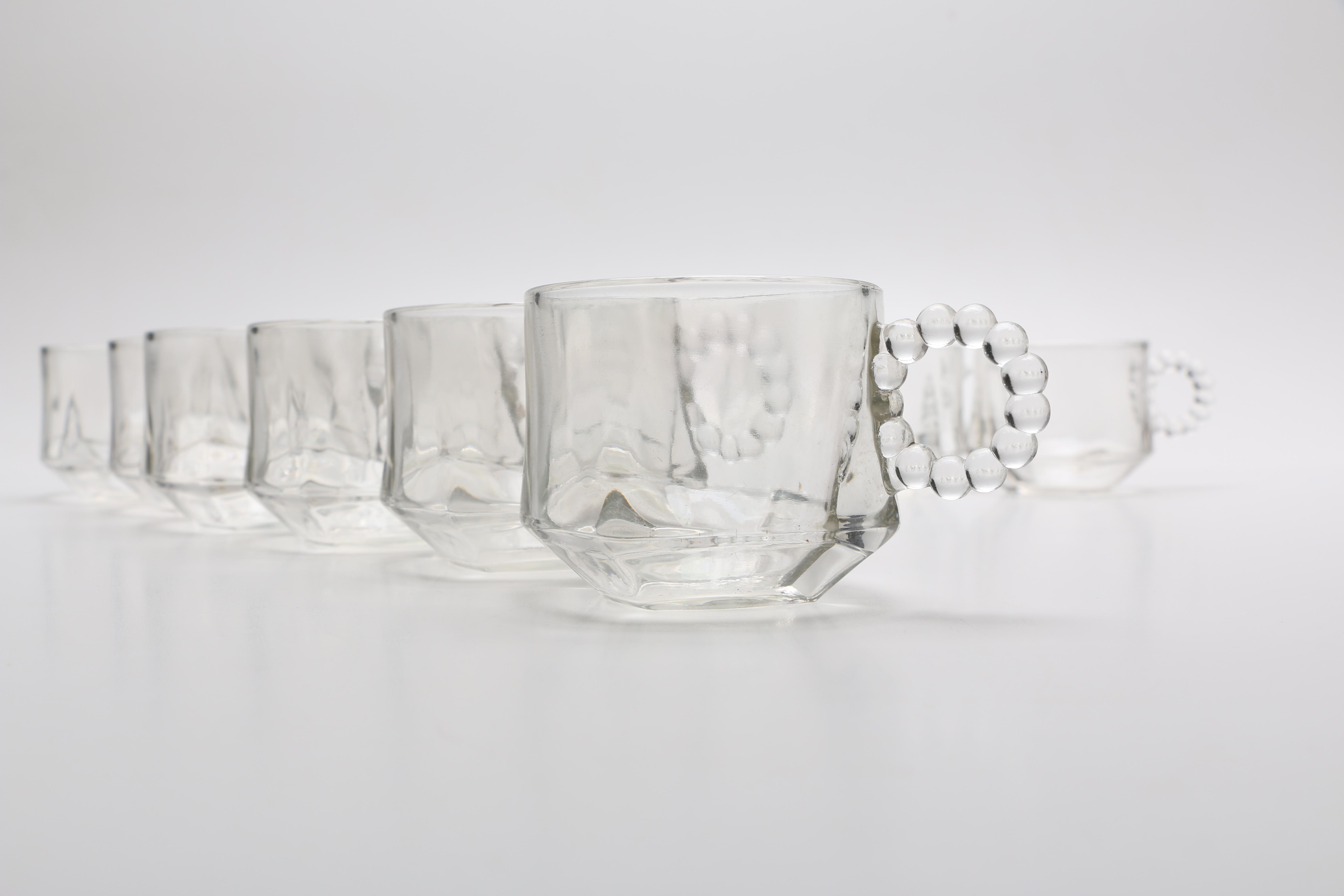 Pressed Glass Platters and Mugs Including "Candlewick"