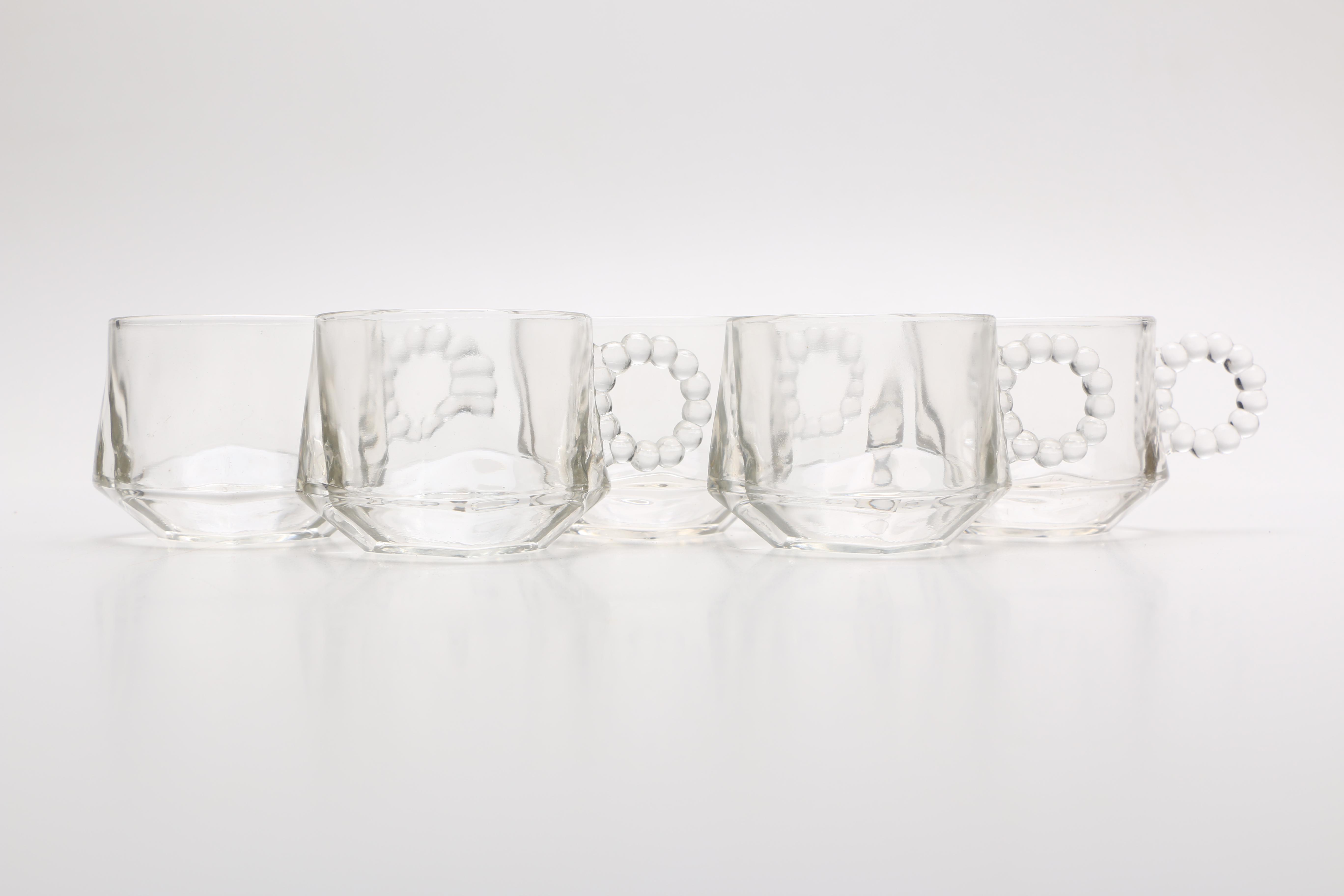 Pressed Glass Platters and Mugs Including "Candlewick"