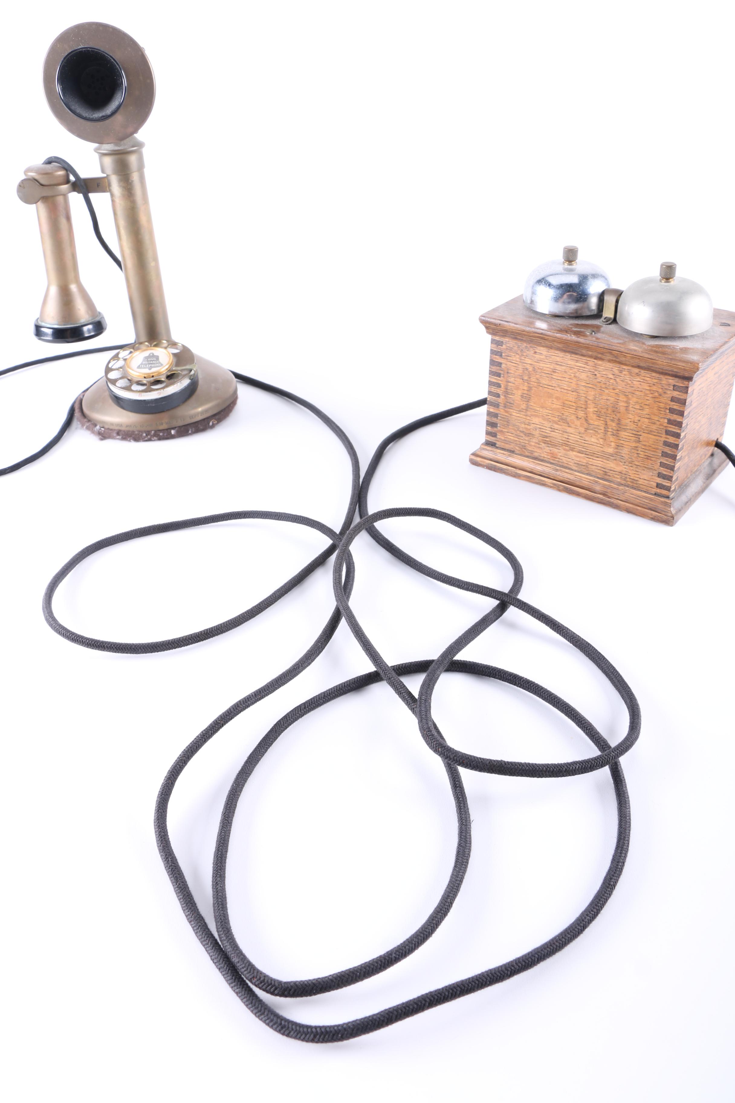 Antique Long Distance Candlestick Telephone