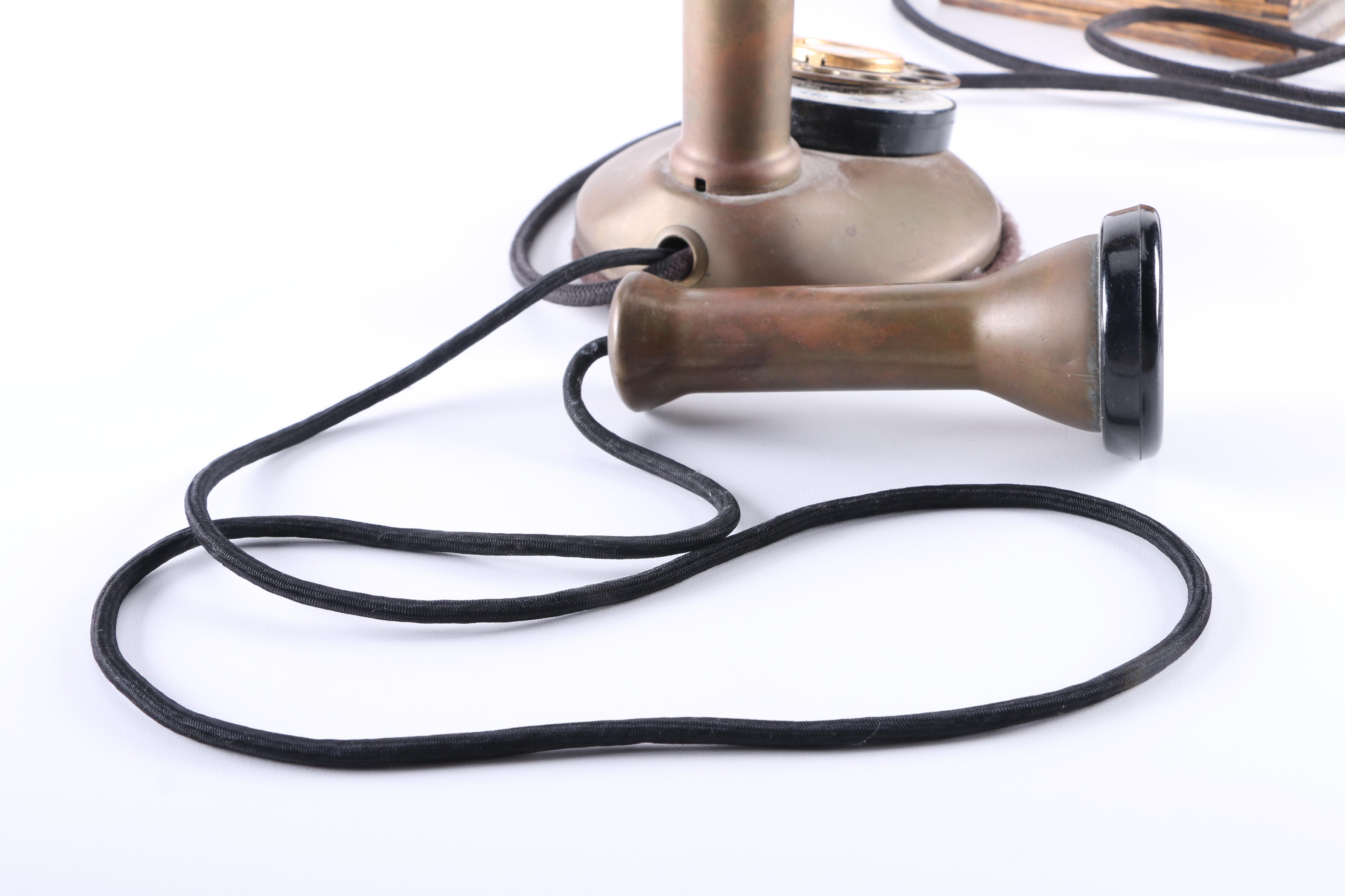 Antique Long Distance Candlestick Telephone