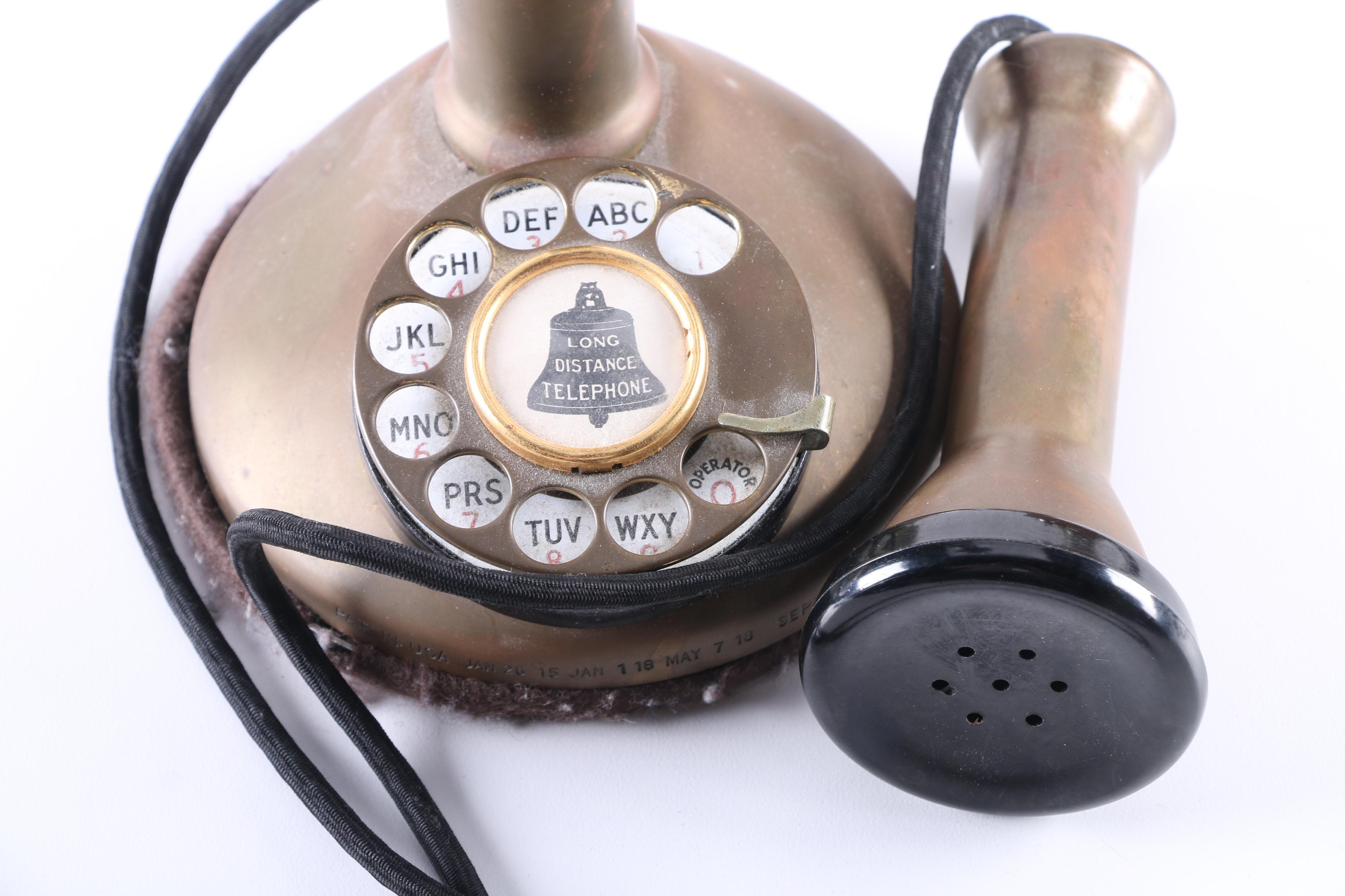 Antique Long Distance Candlestick Telephone