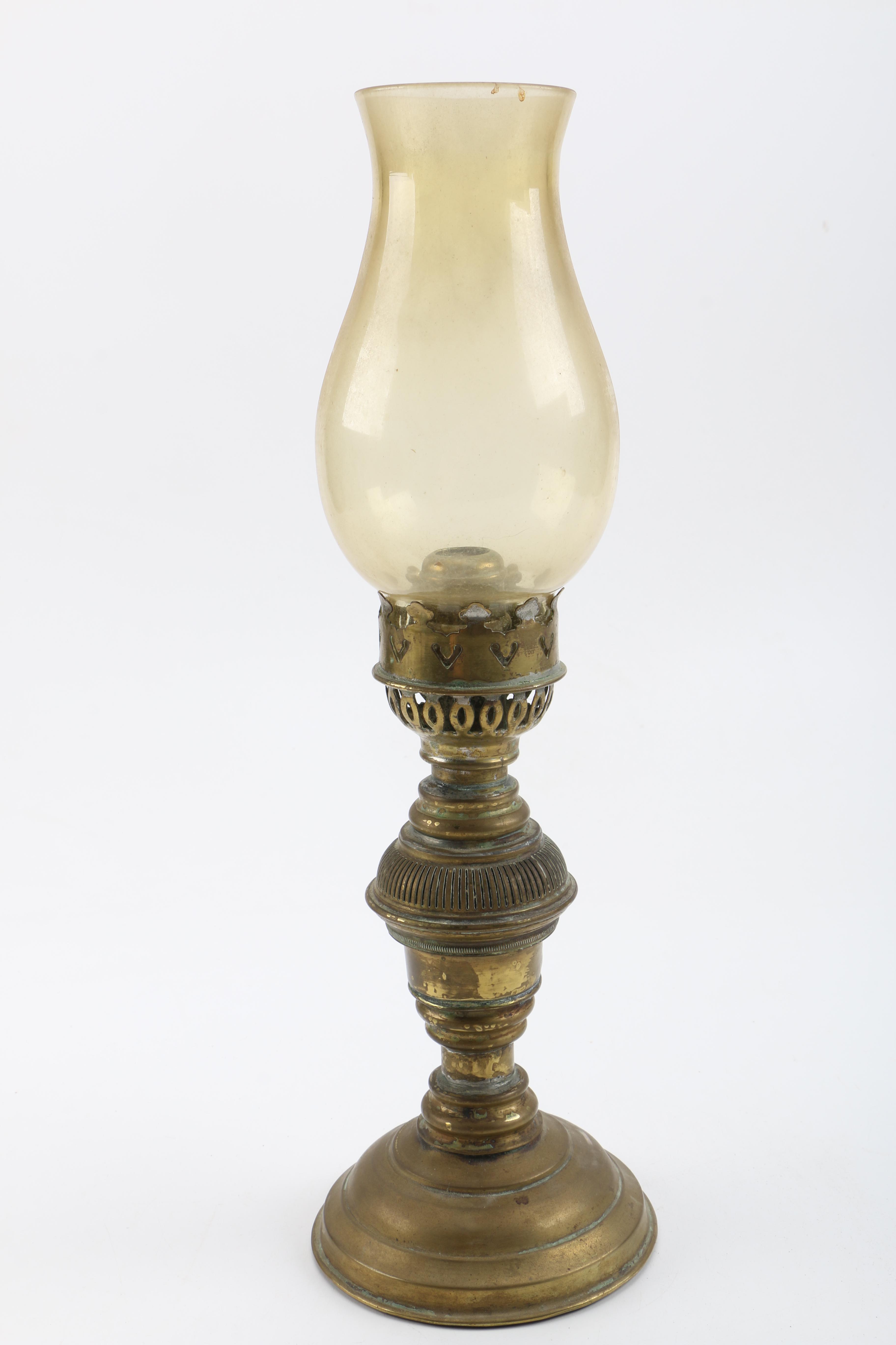 Collection of Brass Oil Lamps Candle Holders