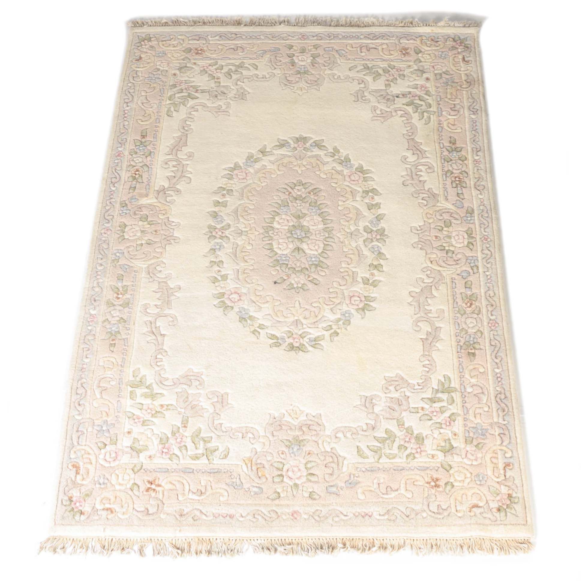 Hand-Knotted Chinese Wool Area Rug