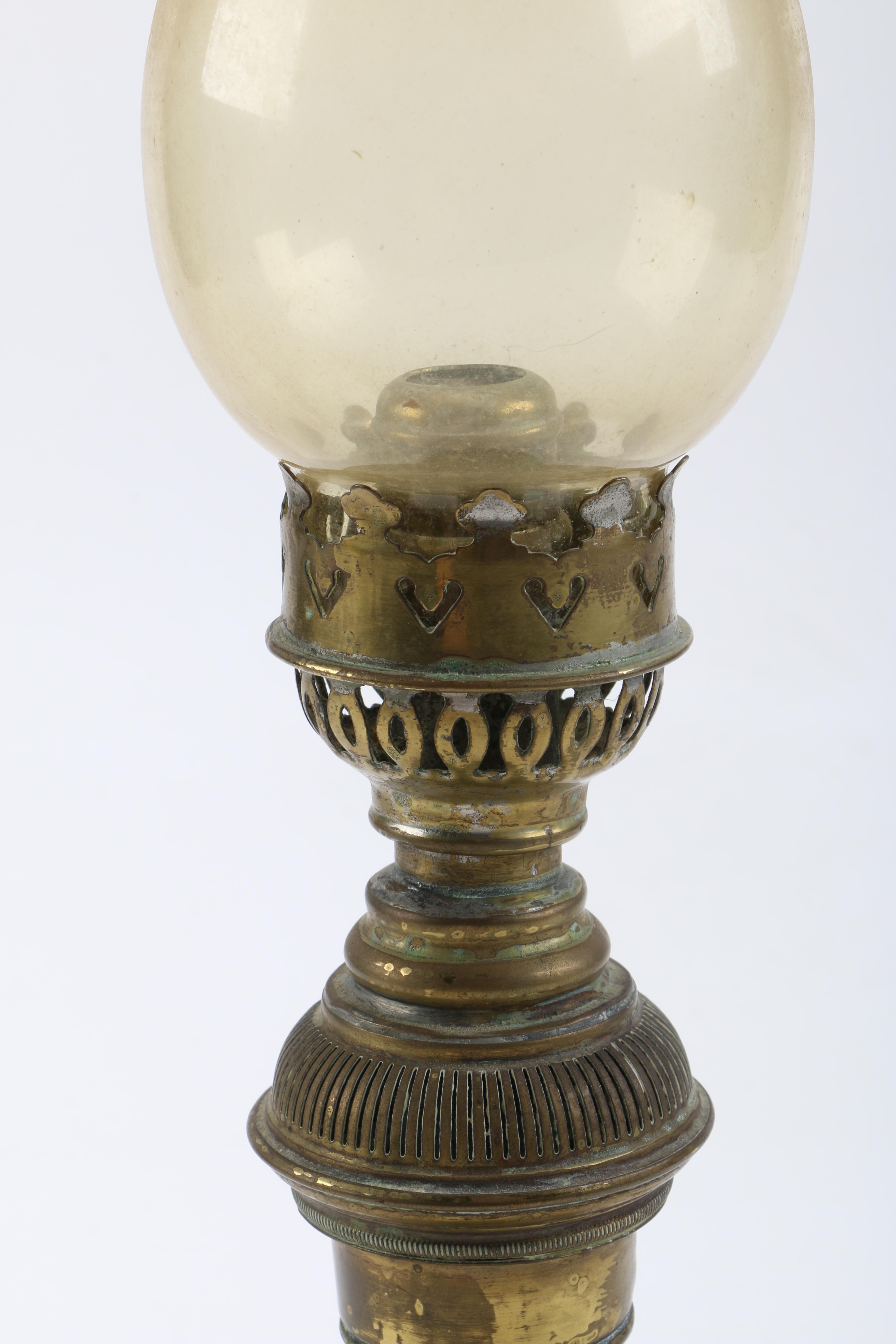 Collection of Brass Oil Lamps Candle Holders
