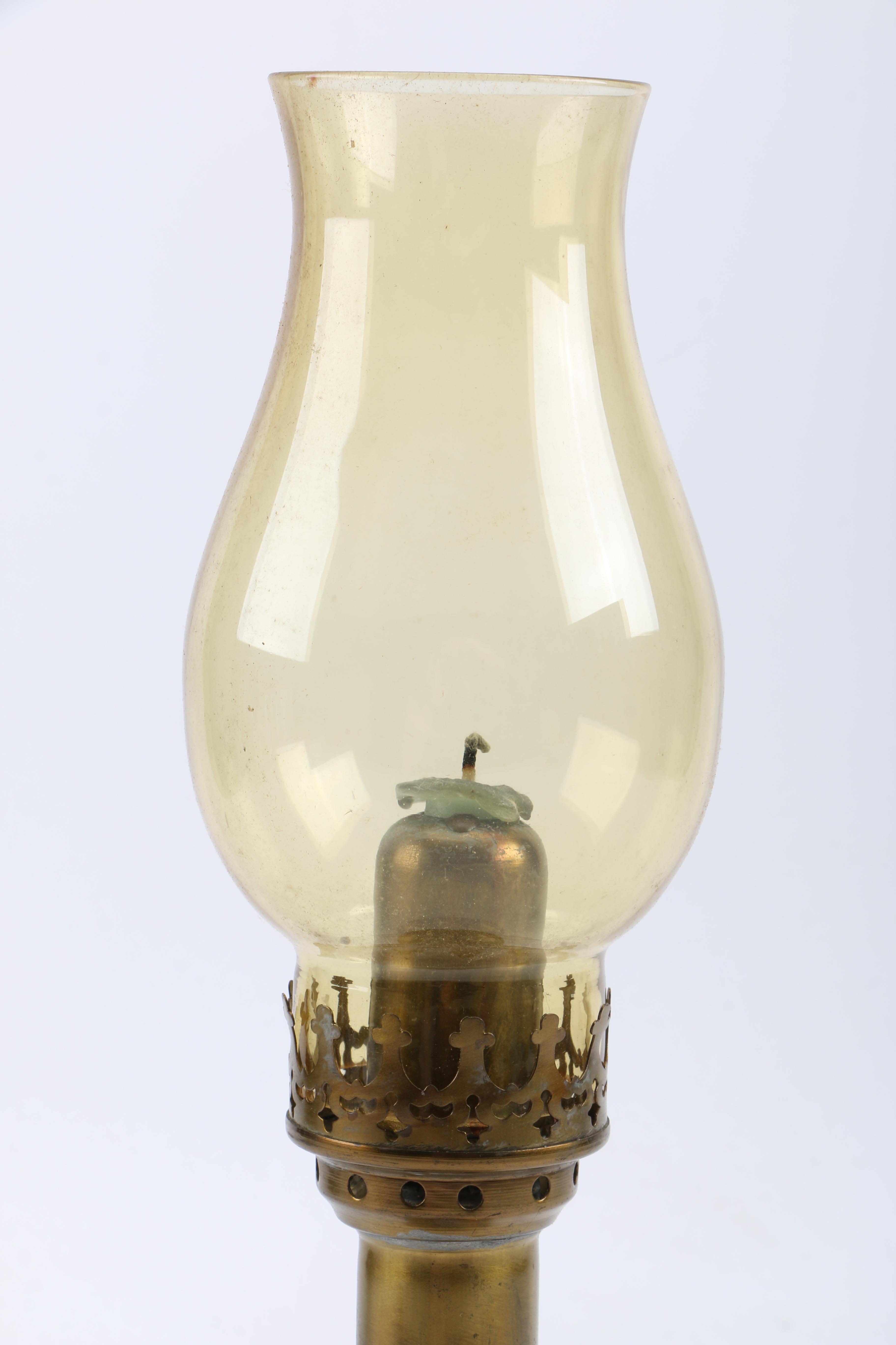 Collection of Brass Oil Lamps Candle Holders