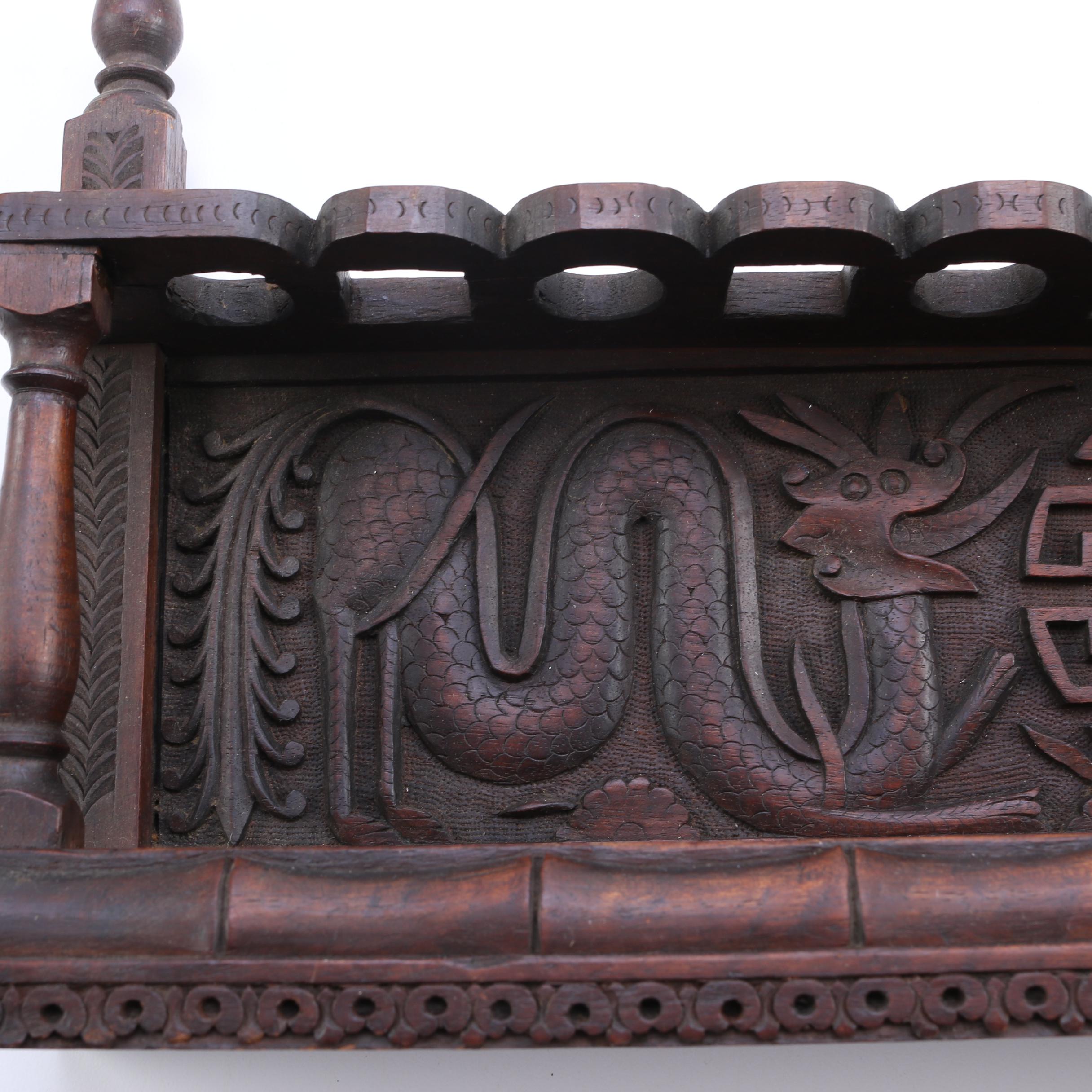Chinese Inspired Dragon Shelf