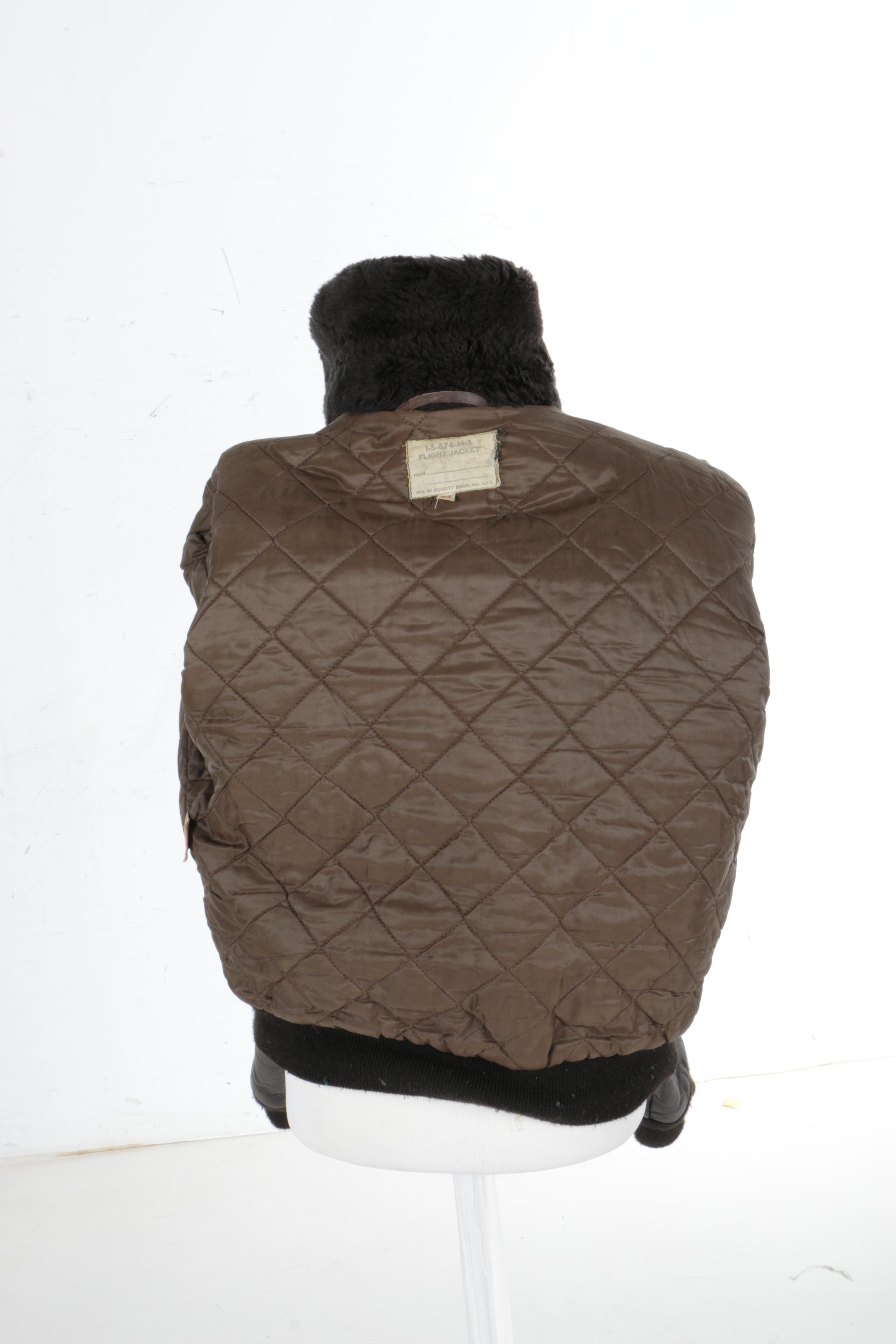 Vintage Schott Bros Leather Flight Jacket