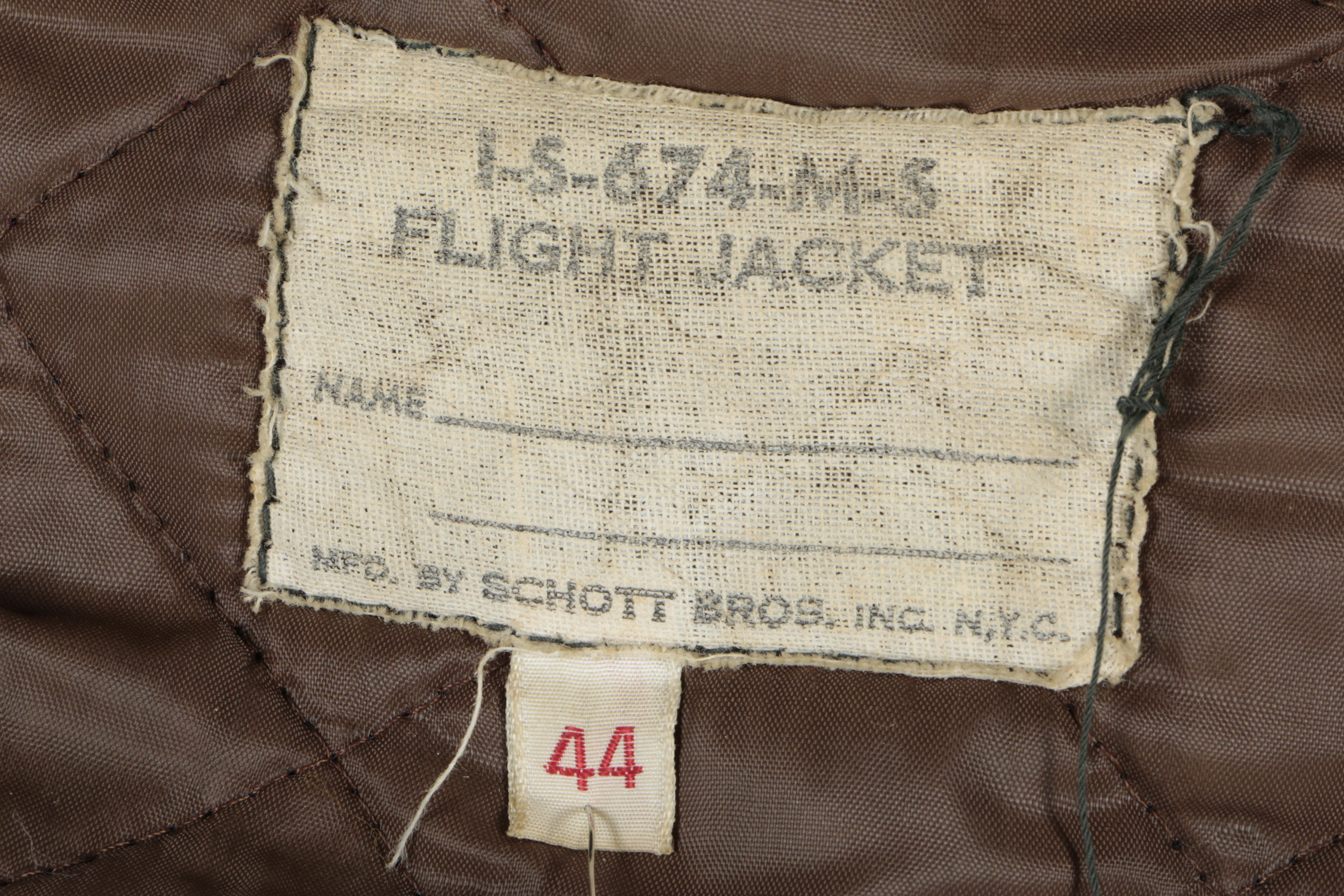 Vintage Schott Bros Leather Flight Jacket