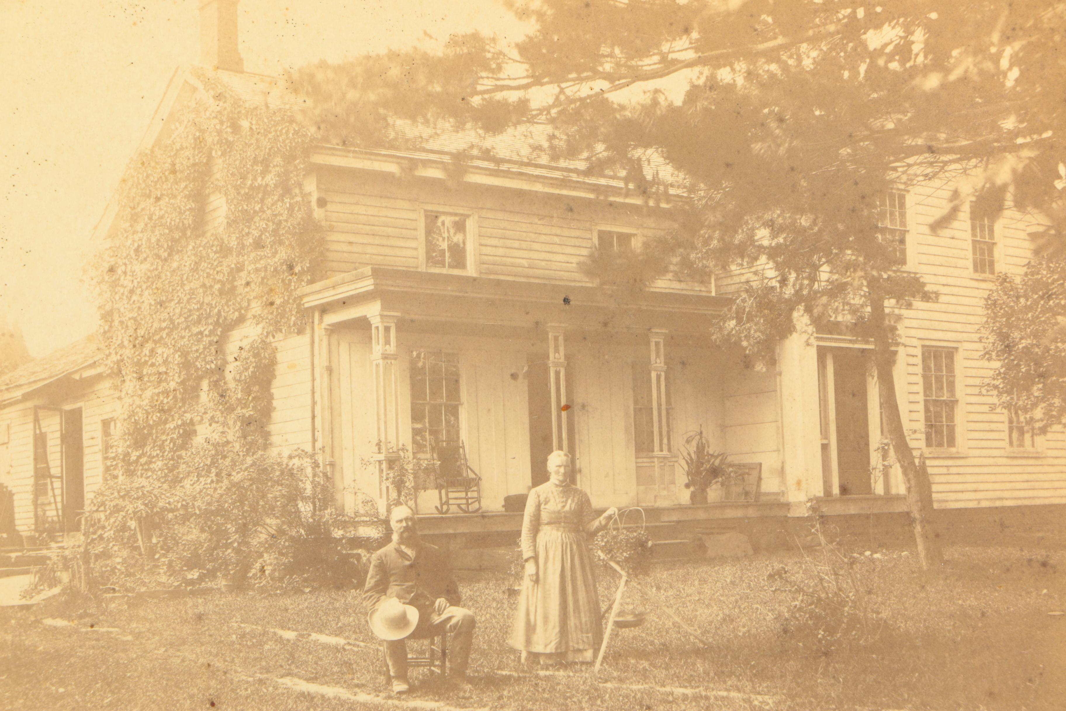 Silver Gelatin Process Photographs and Antique Crayon Portrait