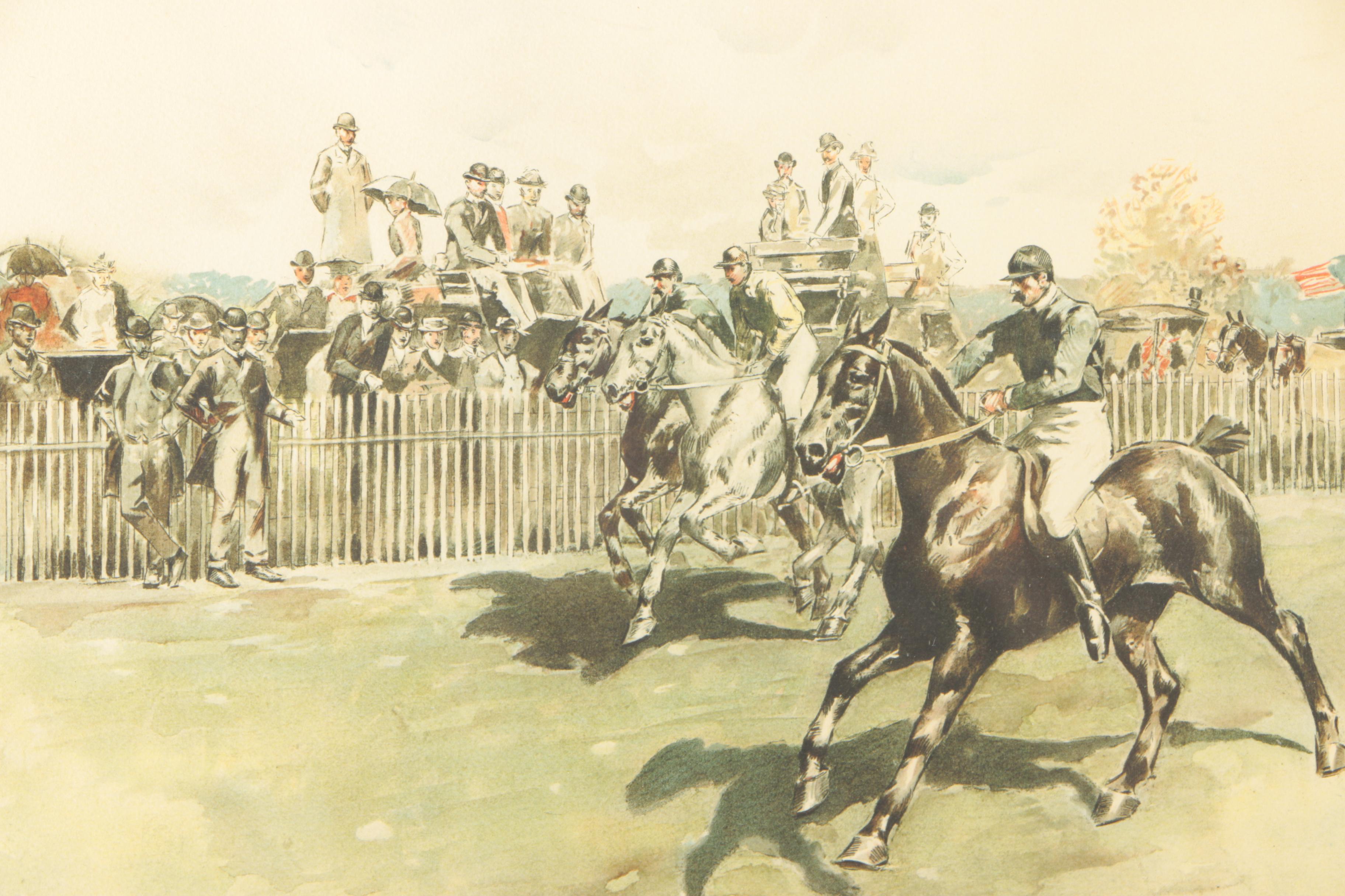 Two Heliotype Prints Of Polo Matches after W.S. Vanderbilt Allen