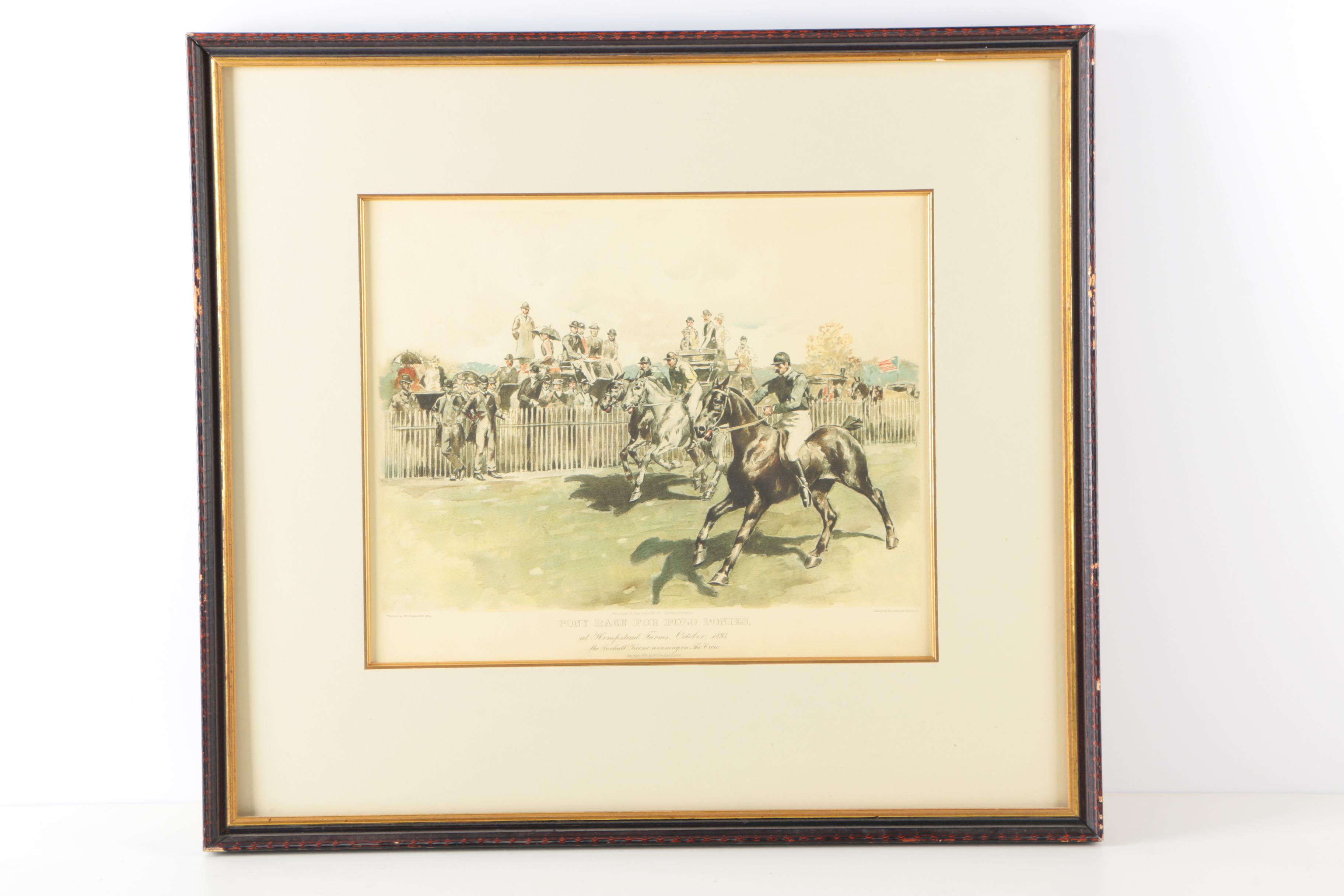 Two Heliotype Prints Of Polo Matches after W.S. Vanderbilt Allen