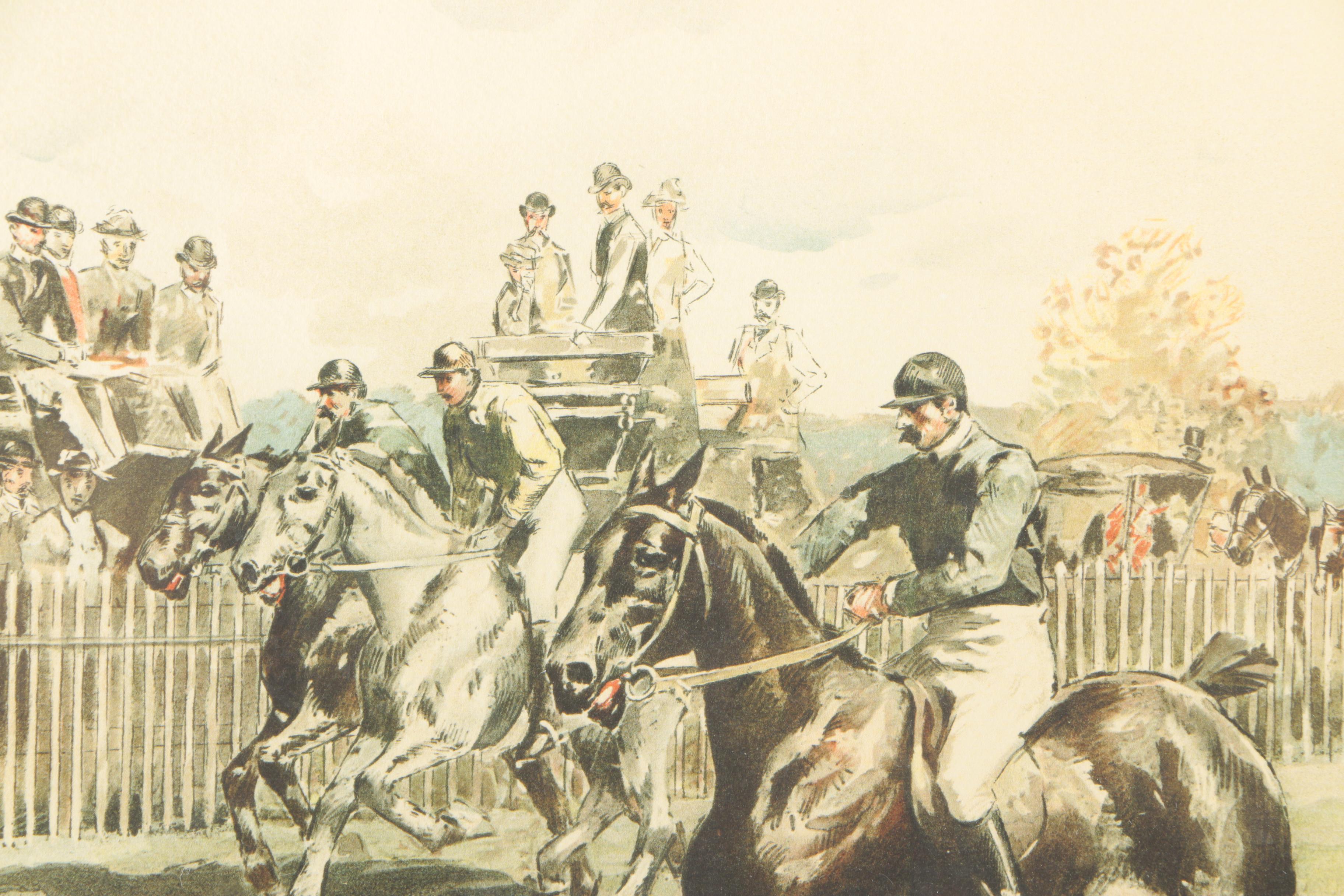 Two Heliotype Prints Of Polo Matches after W.S. Vanderbilt Allen