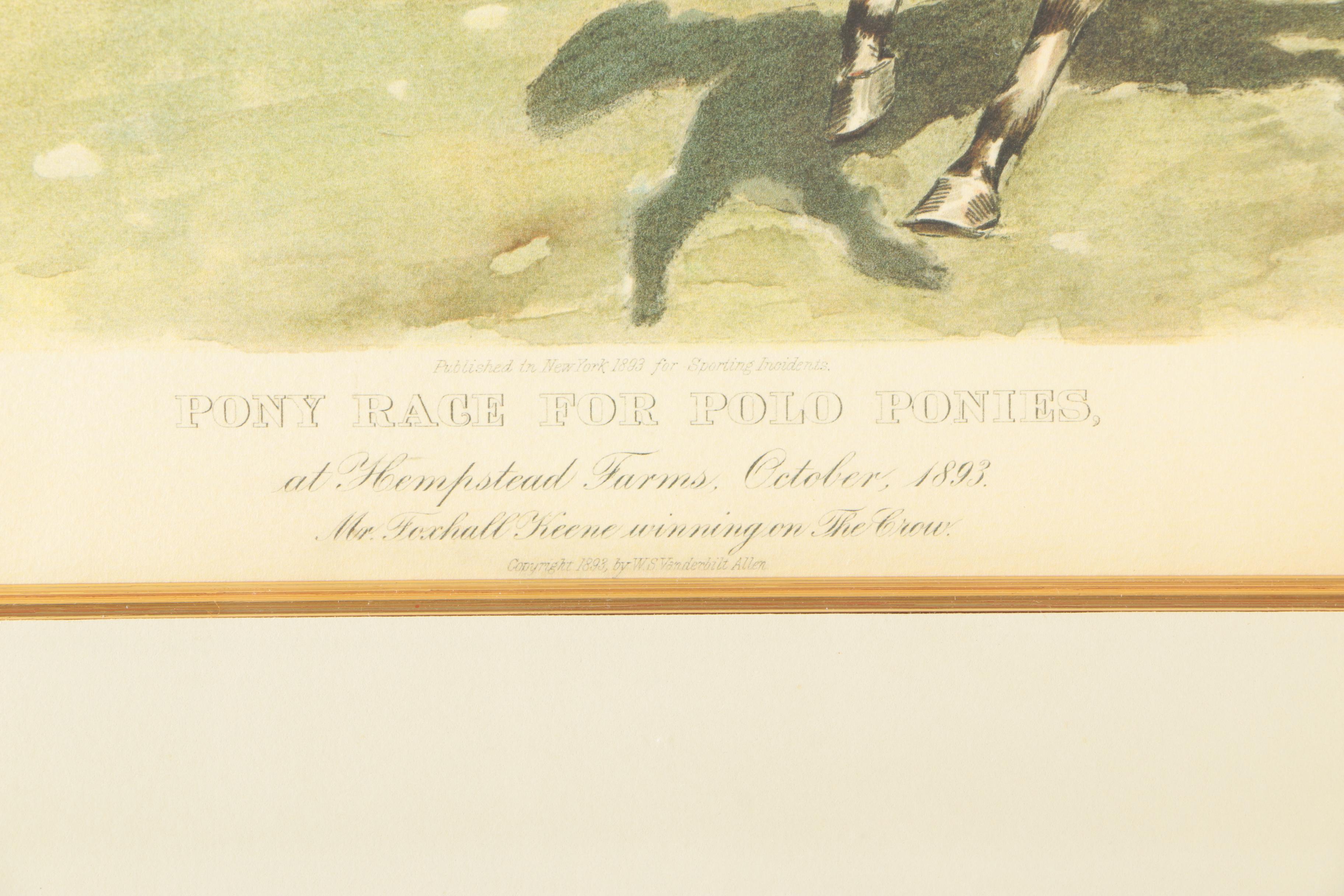 Two Heliotype Prints Of Polo Matches after W.S. Vanderbilt Allen