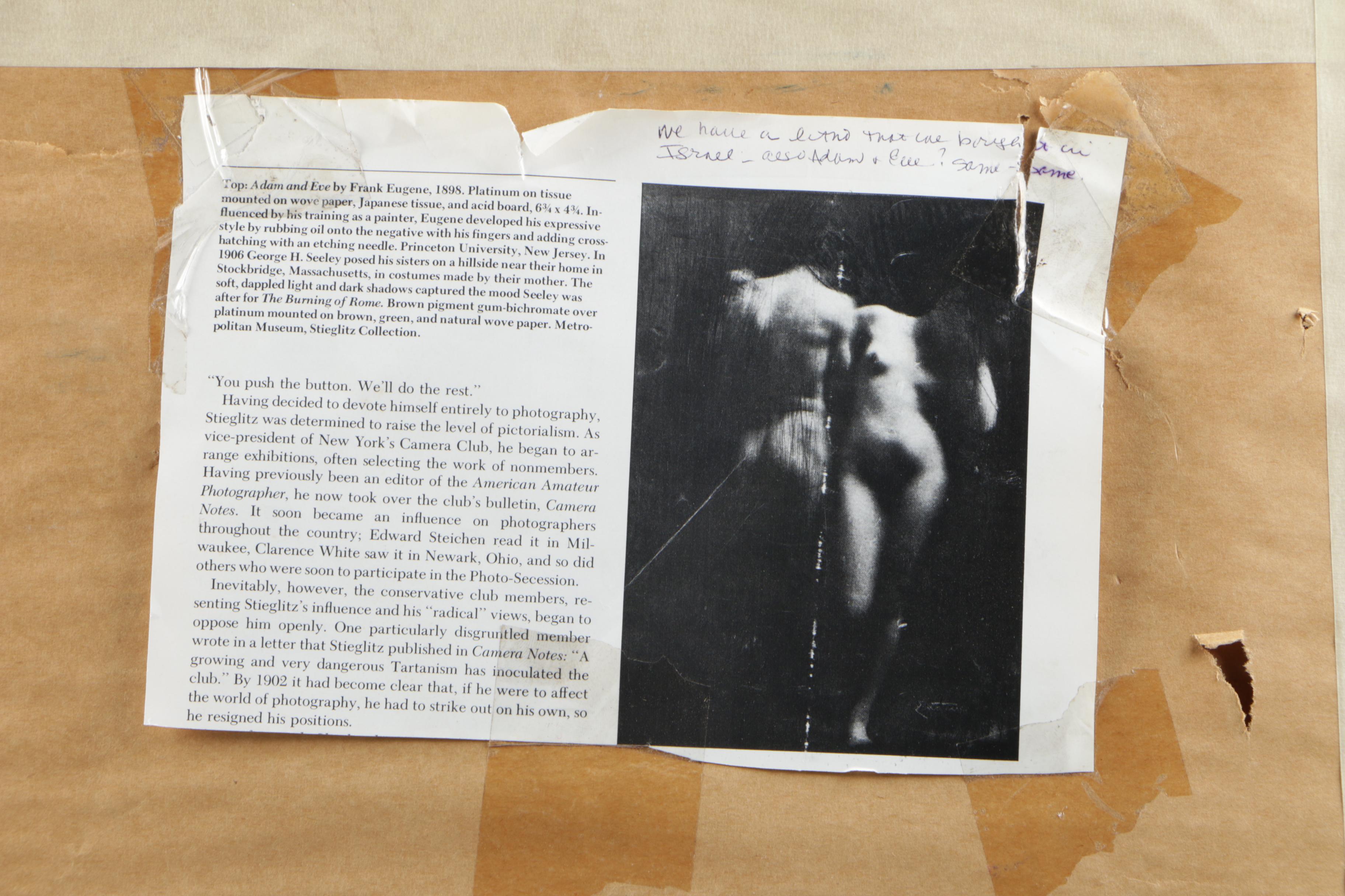 Arthur Berman Lithograph on Paper After Frank Eugene "Adam and Eve"