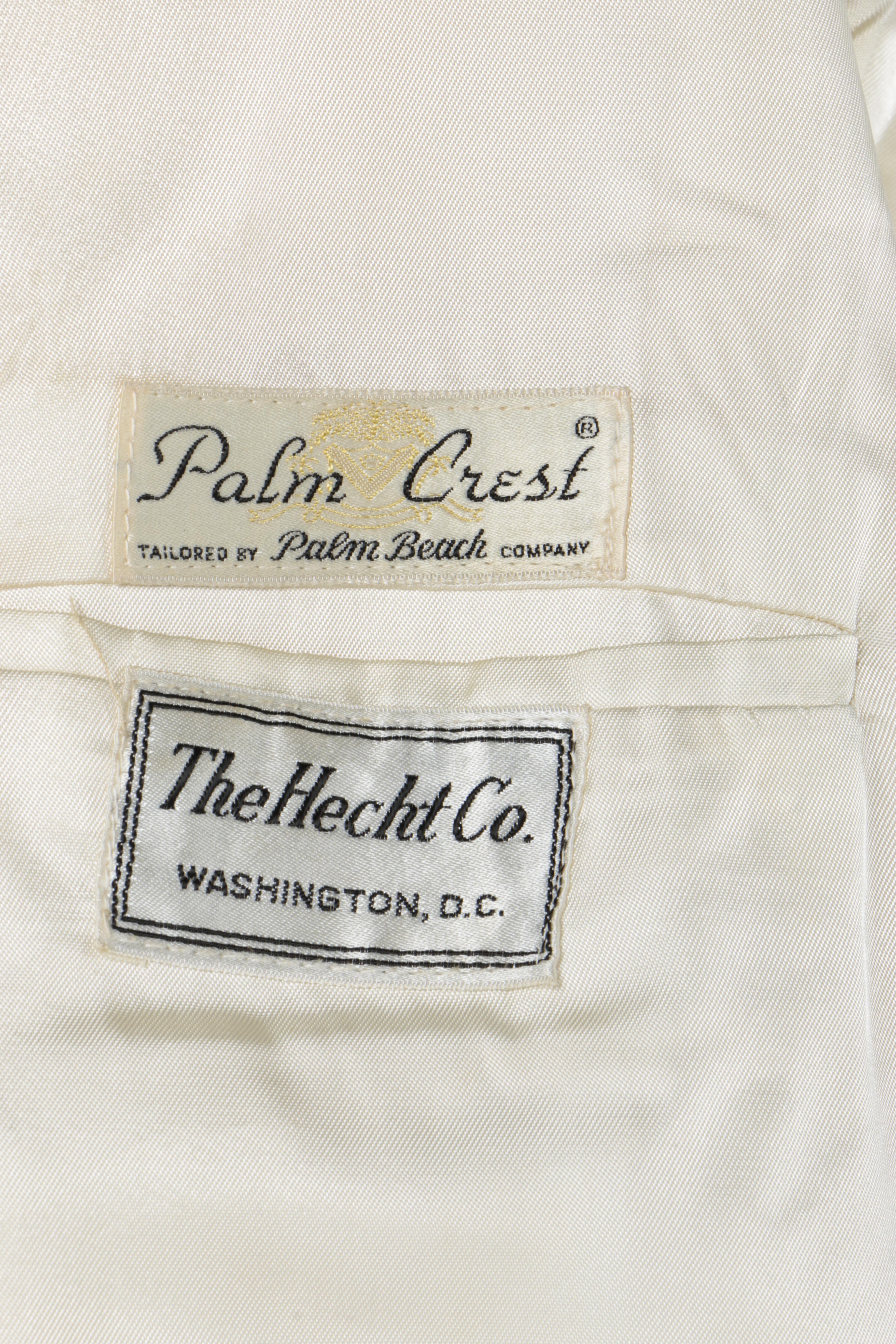 The Hecht Co. White Suit Jacket