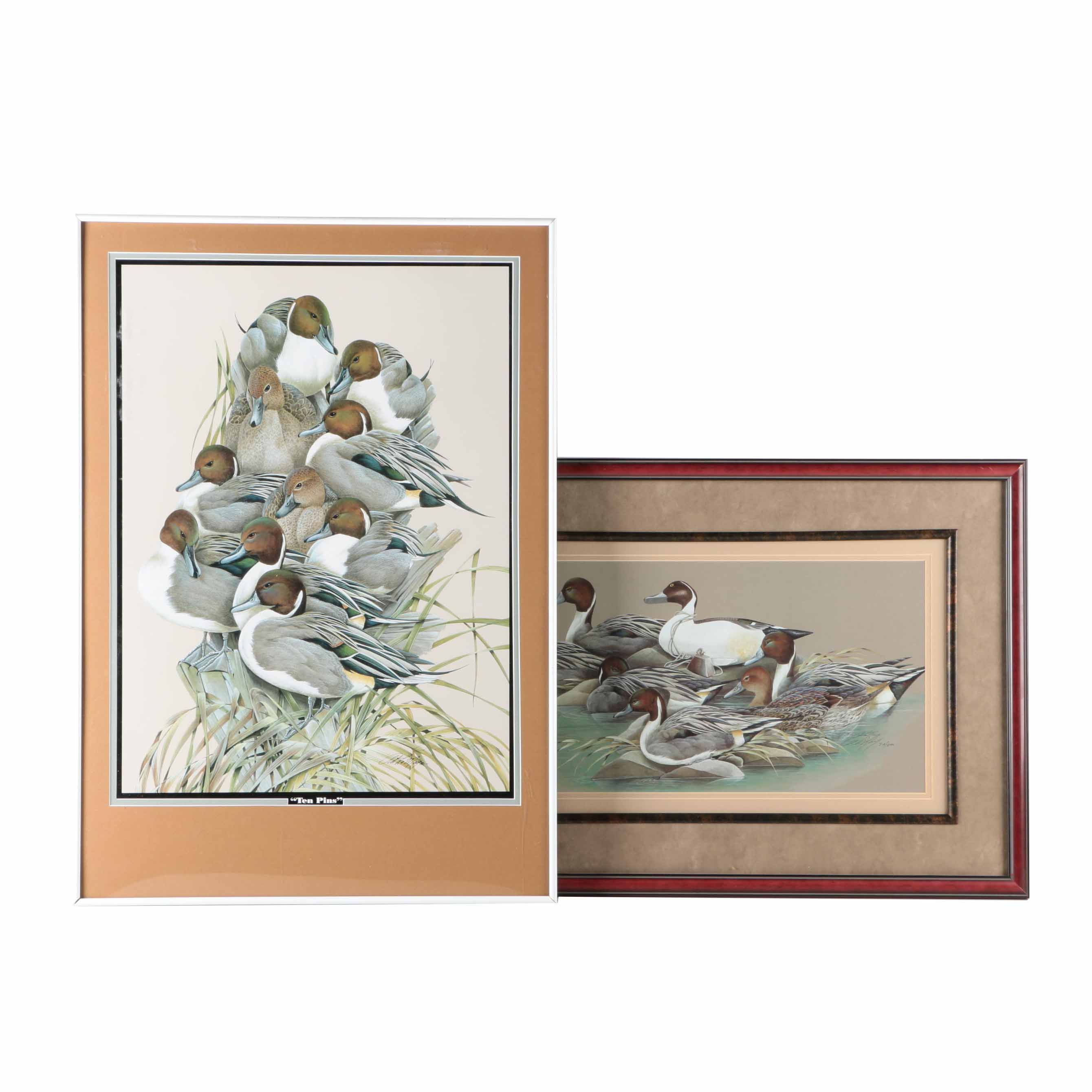 Offset Lithographs After Art LaMay Including 1999 Waterfowl Festival Poster "Ten Pins"