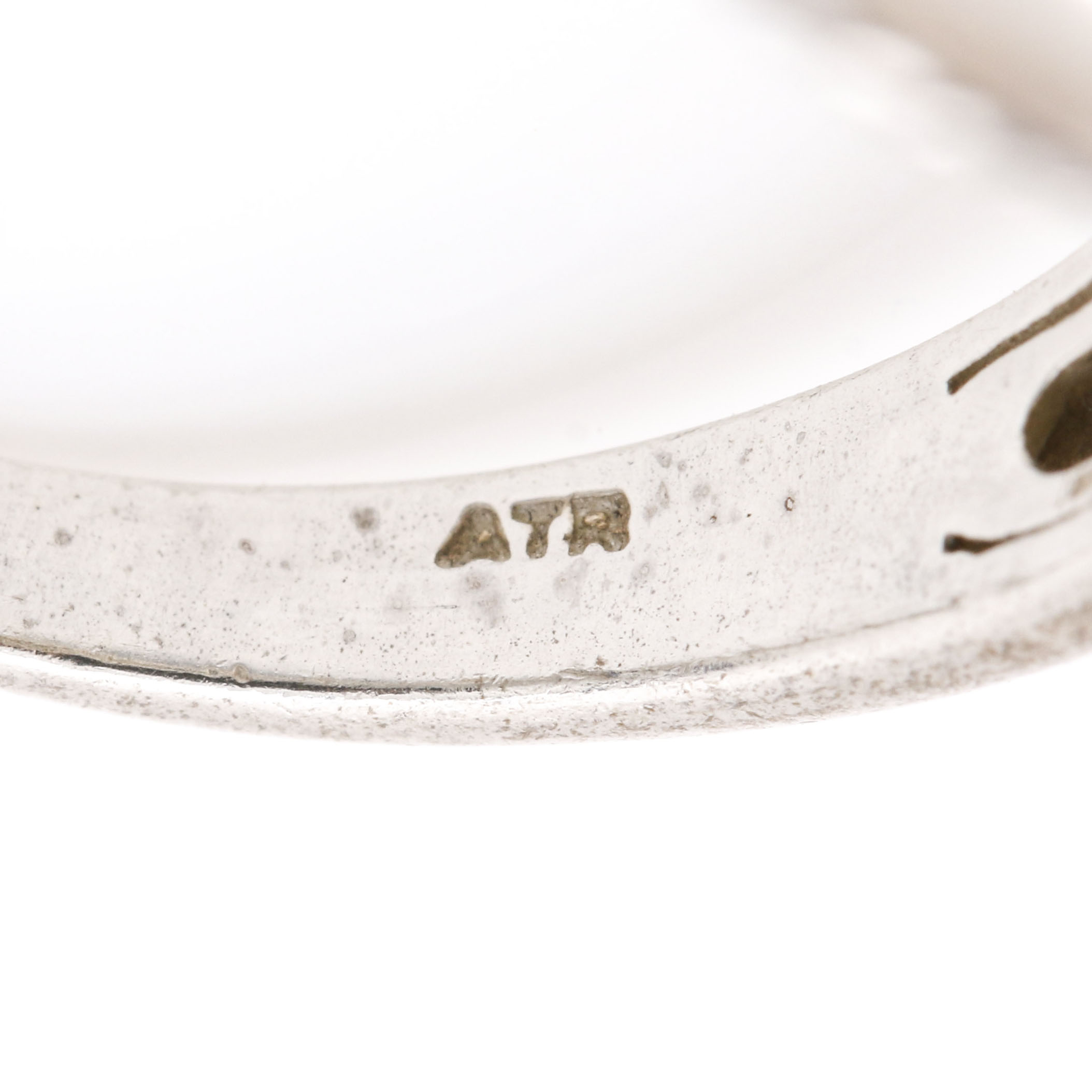 Sterling Silver Praseolite and Diamond Ring