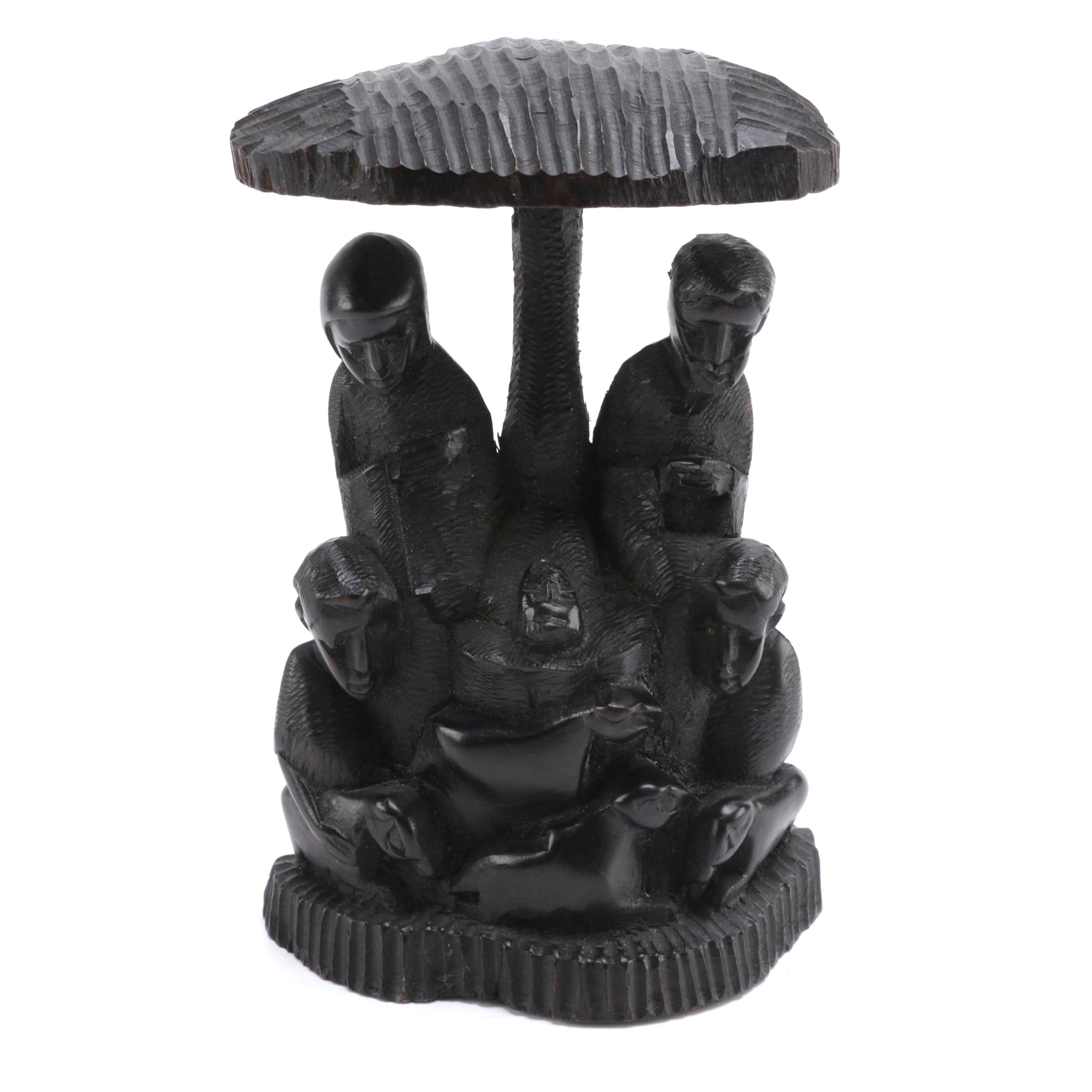 Hand-Carved Figural Sculpture