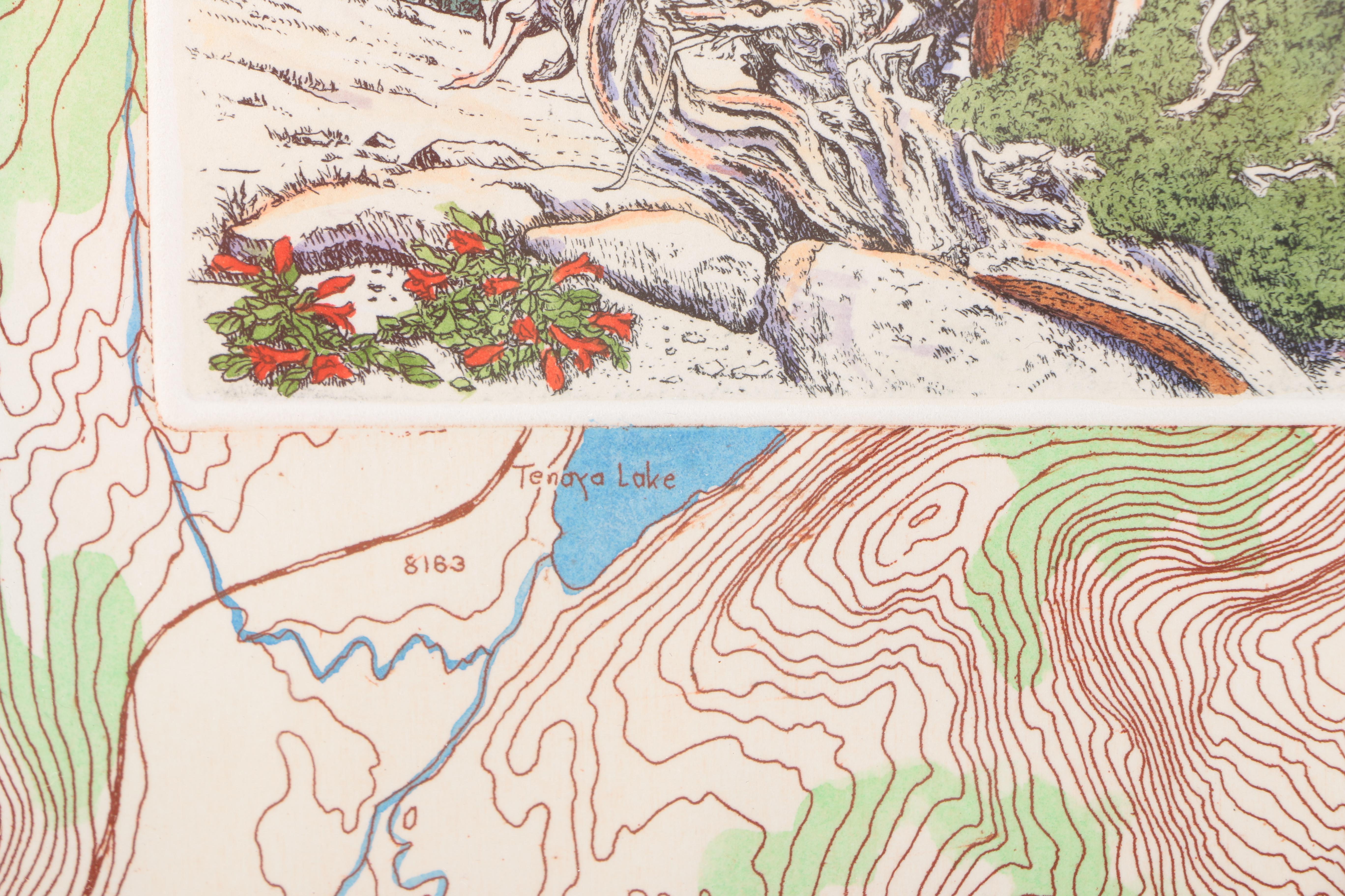 Claus Sievert Limited Edition Hand-Colored Etching "Tenaya Sentinel"