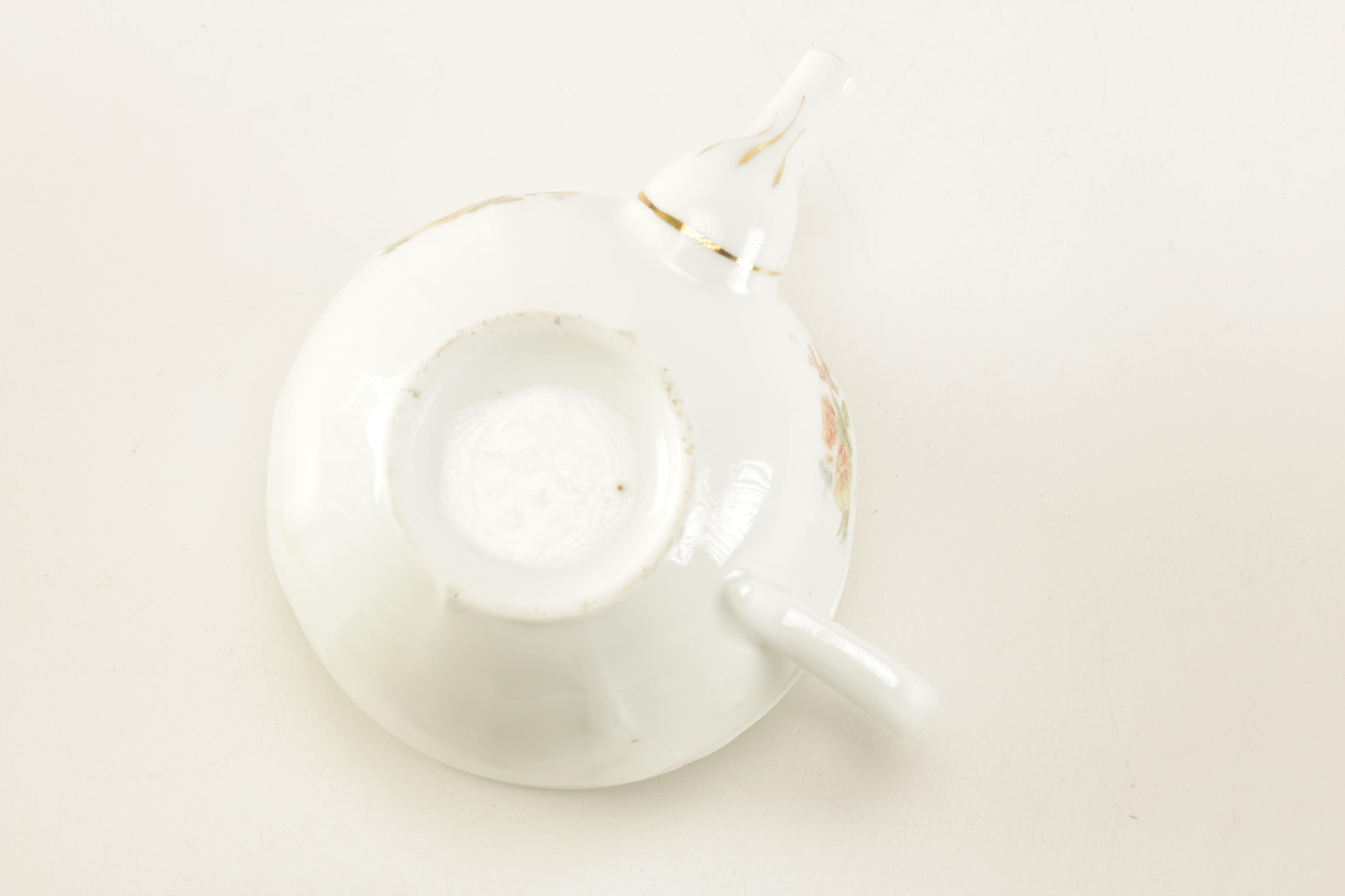 Décor Including Antique Doulton Burslem China and Invalid Feeder