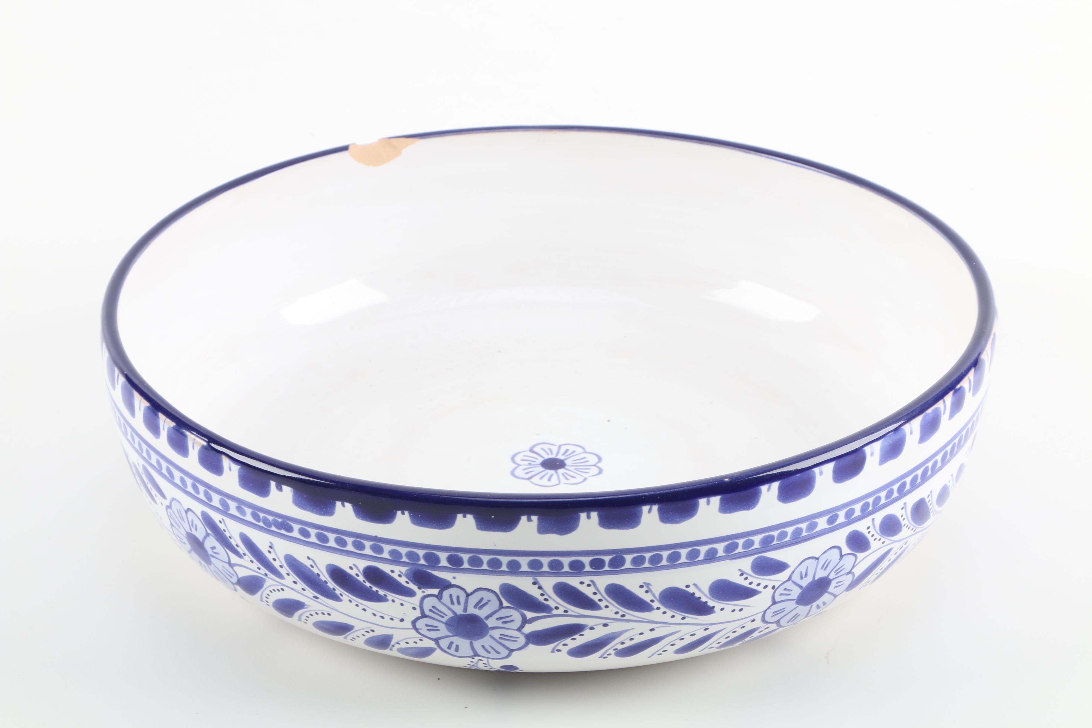 Hand-Painted European Faience Ceramics Including Delft