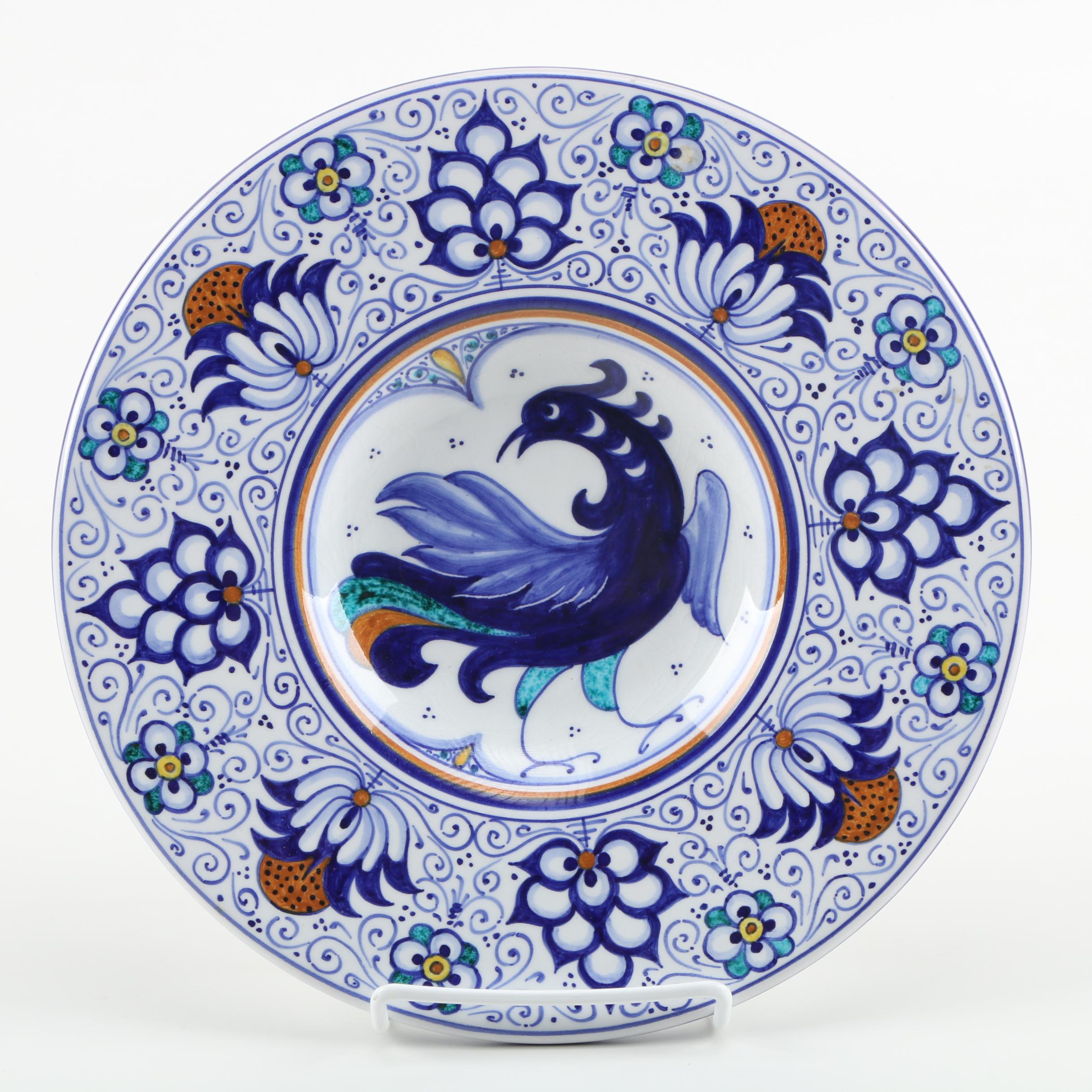 Hand-Painted European Faience Ceramics Including Delft