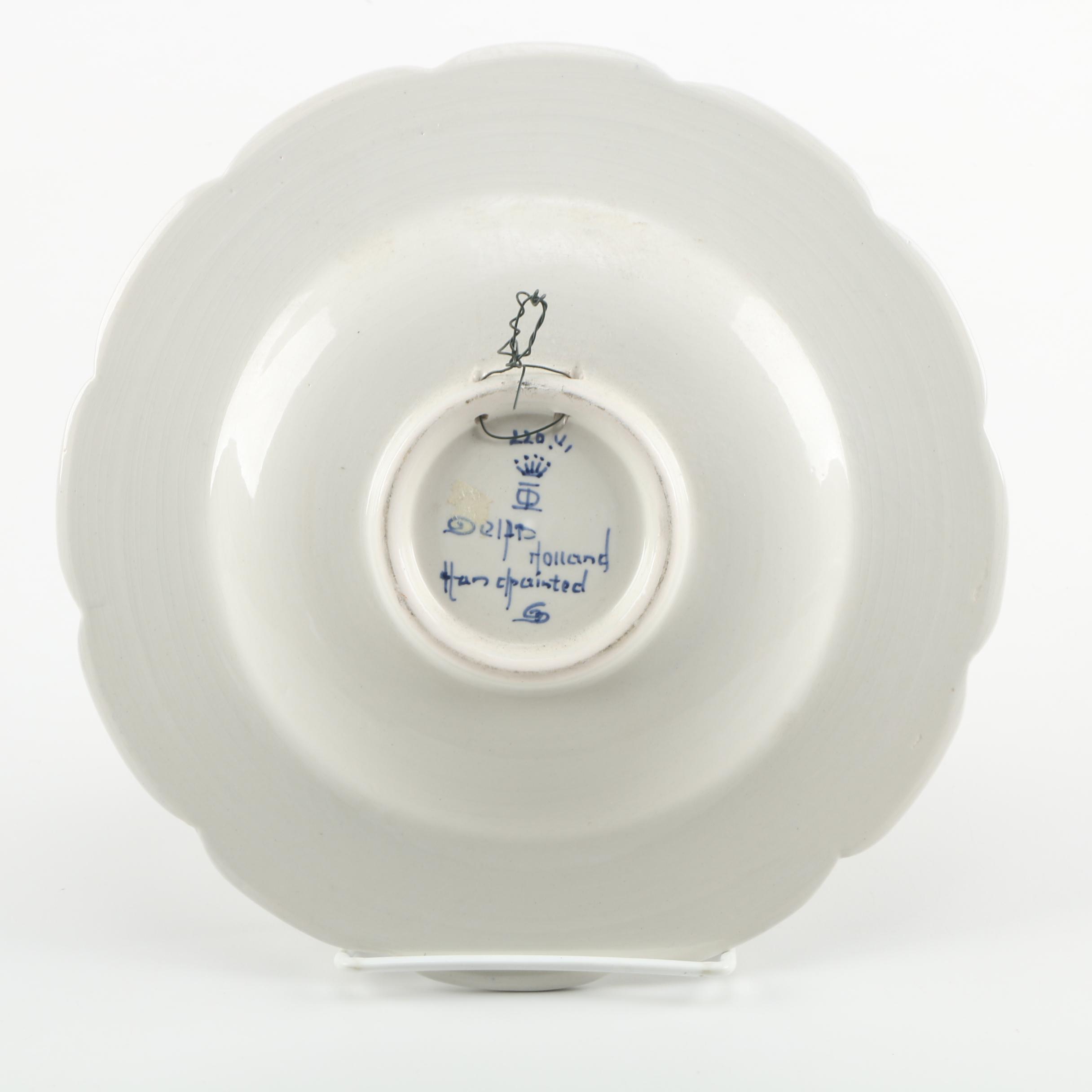 Hand-Painted European Faience Ceramics Including Delft