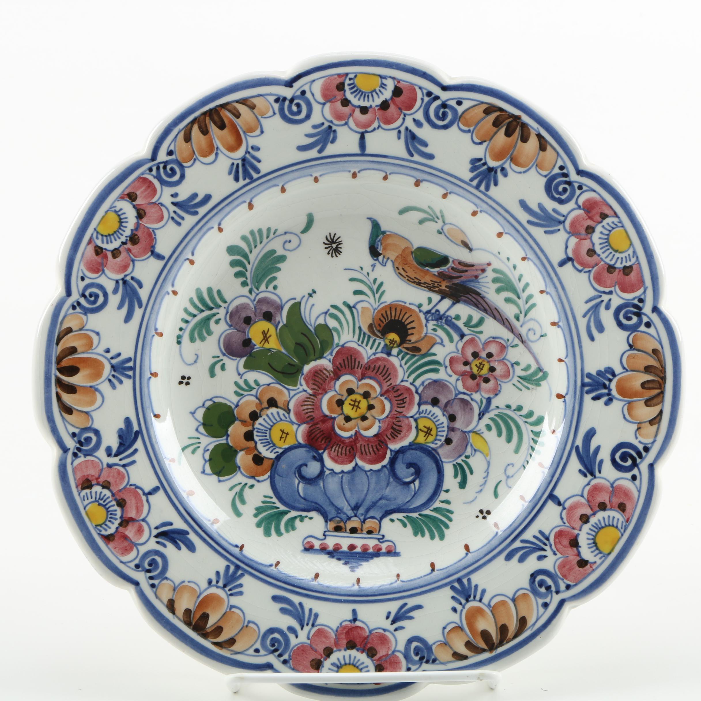 Hand-Painted European Faience Ceramics Including Delft