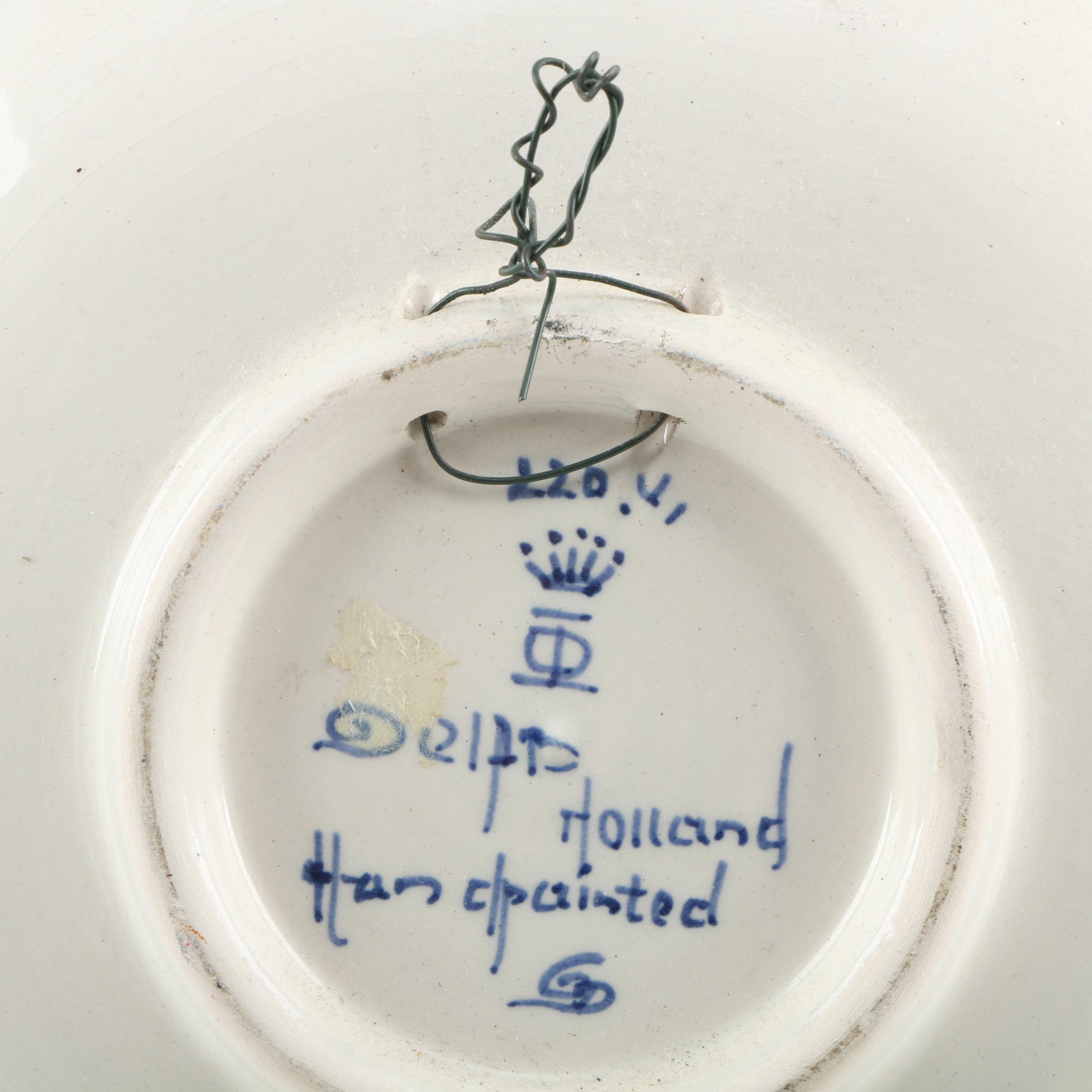 Hand-Painted European Faience Ceramics Including Delft