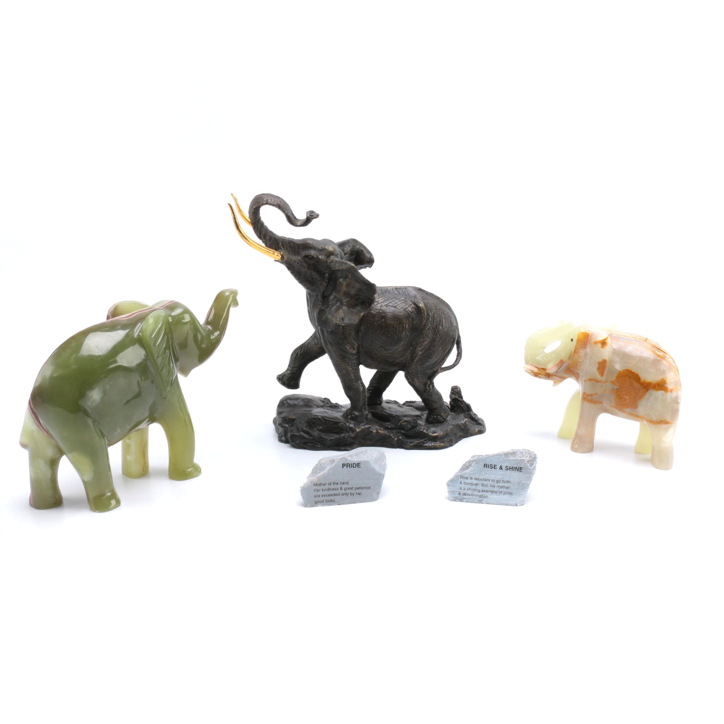 Elephant Figurines Including "Giant of the Serengeti"