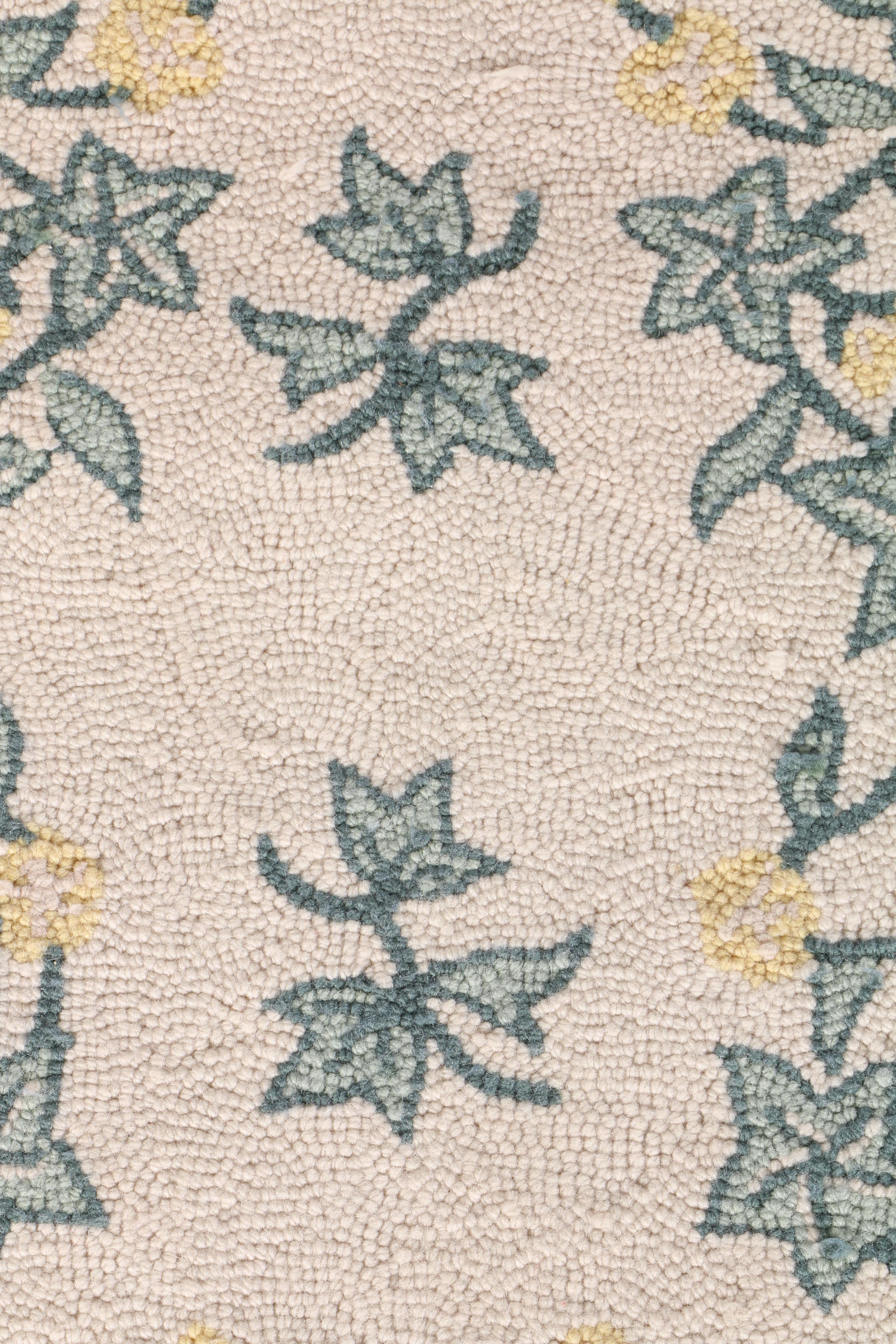 Hooked Foliate Area Rug