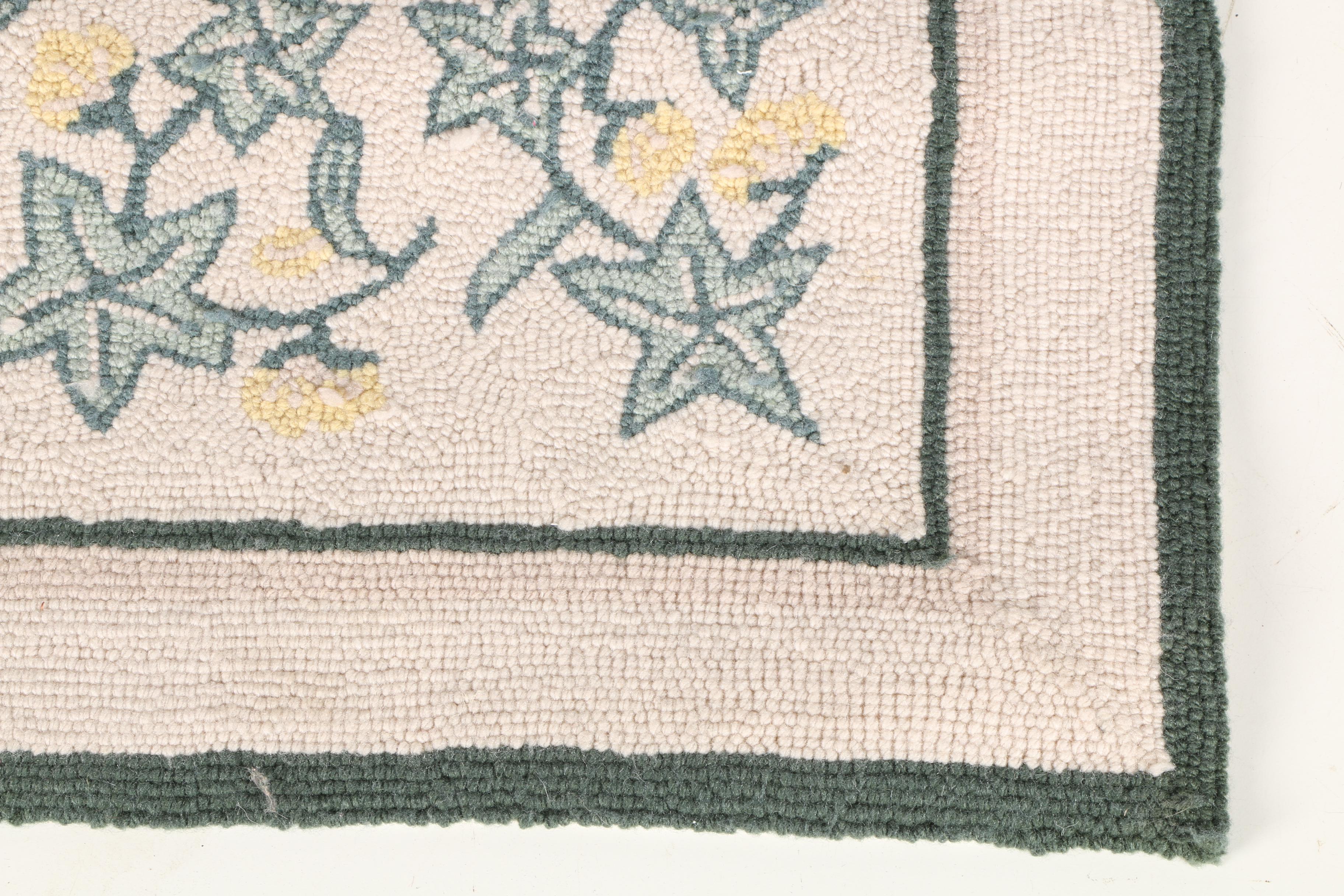 Hooked Foliate Area Rug