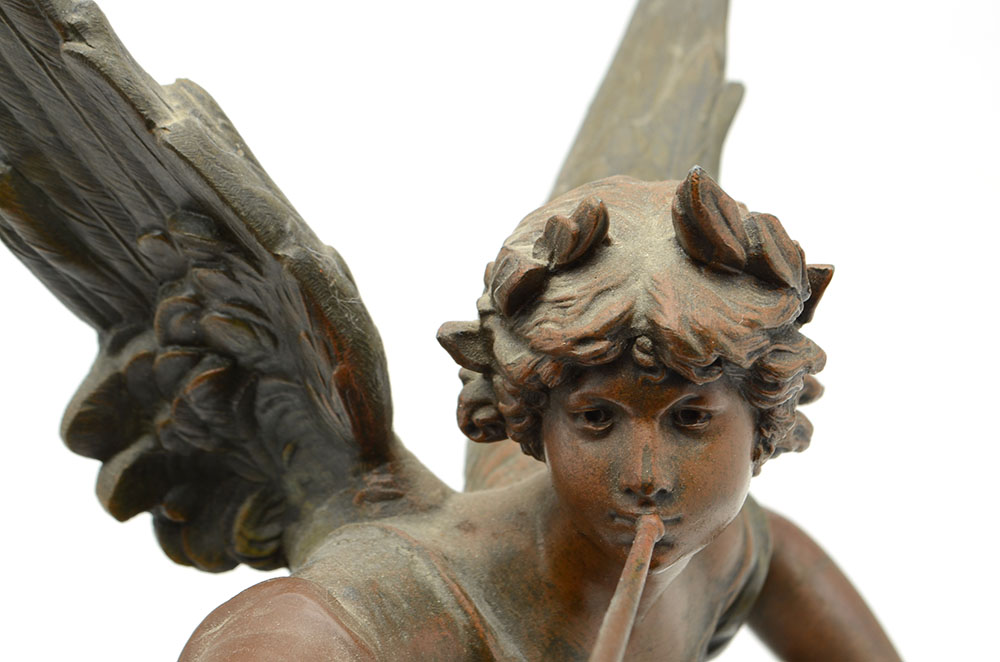 Metal Sculpture After Louis and François Moreau "La Renommée"