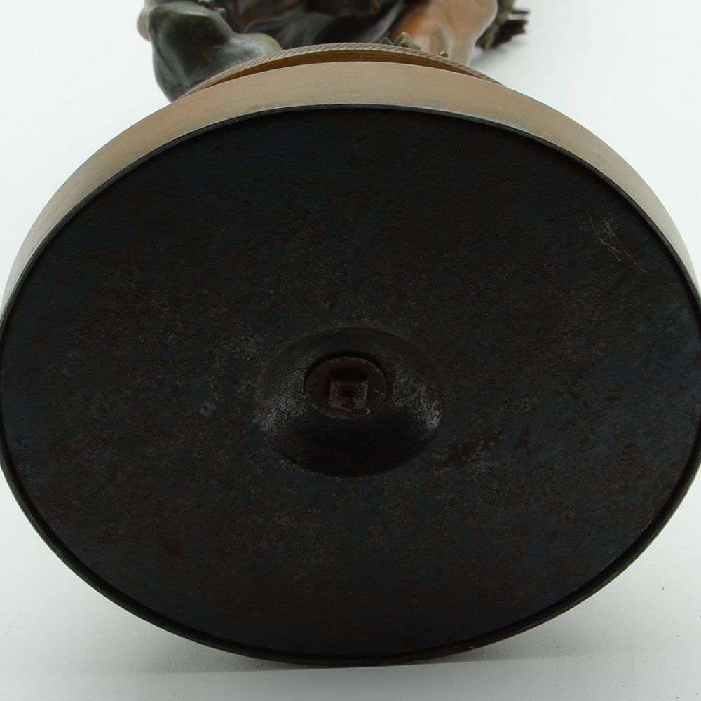 Metal Sculpture After Louis and François Moreau "La Renommée"