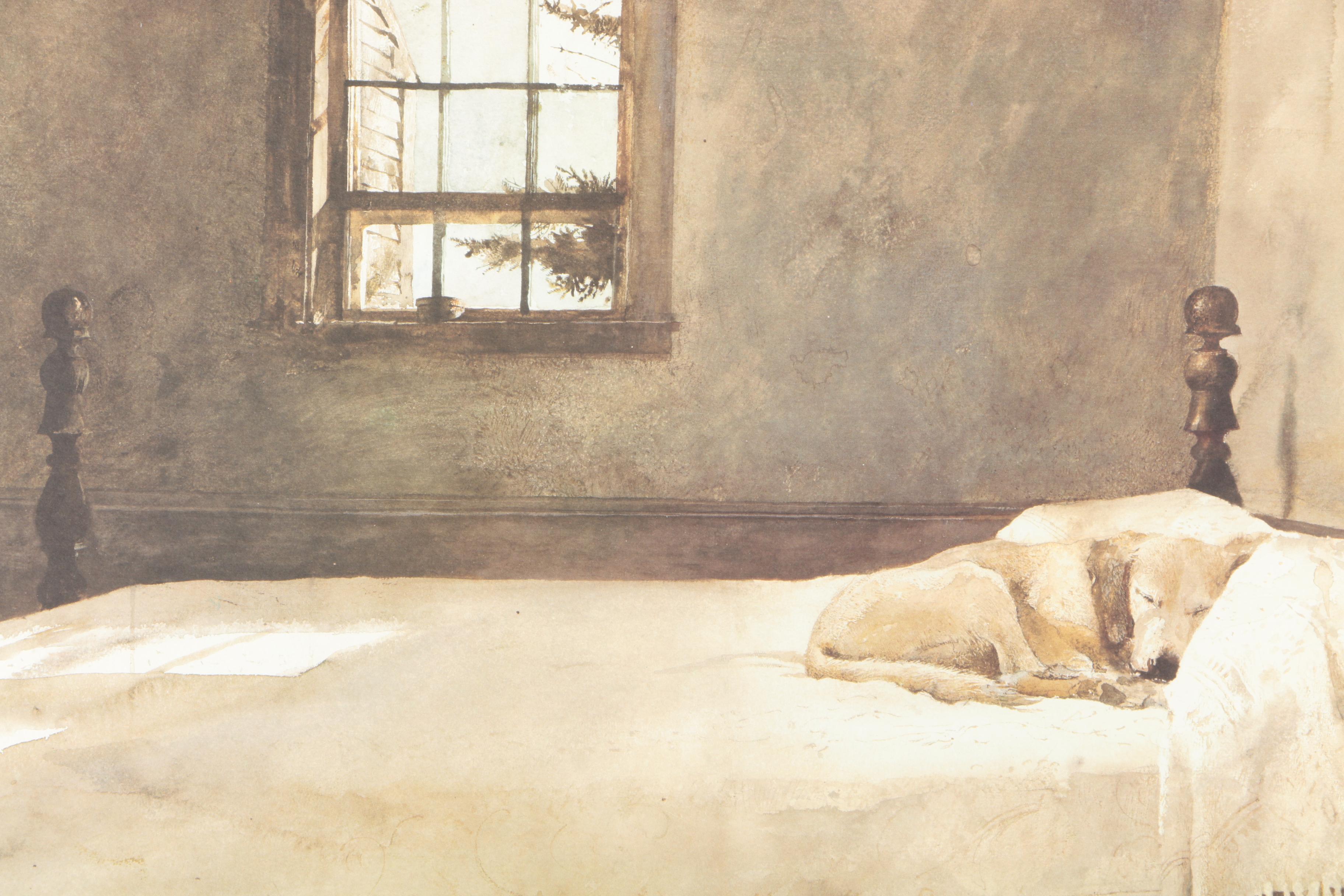 Offset Lithograph After Andrew Wyeth's Painting "Master Bedroom"