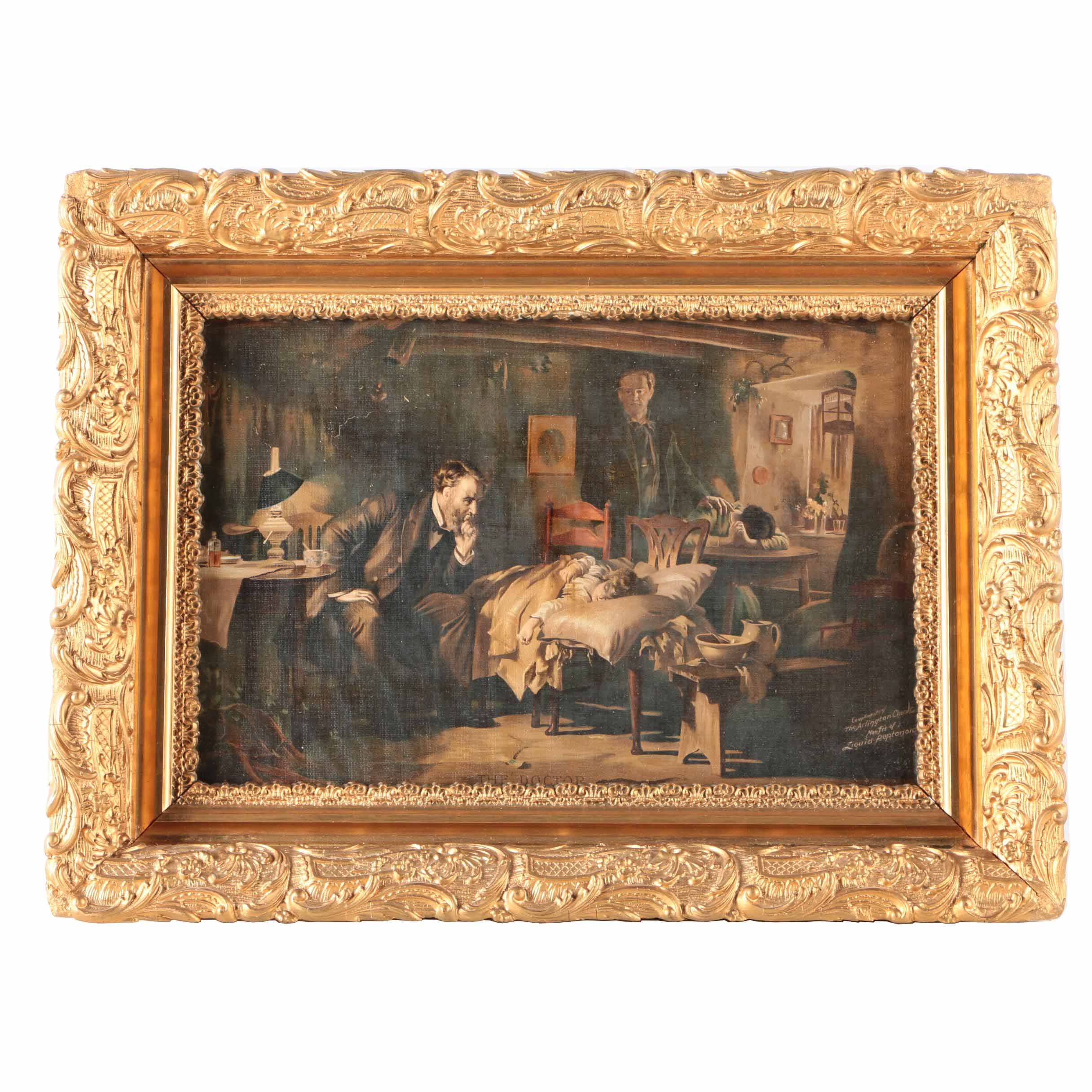 Lithograph After Sir Luke Fildes' Painting "The Doctor"