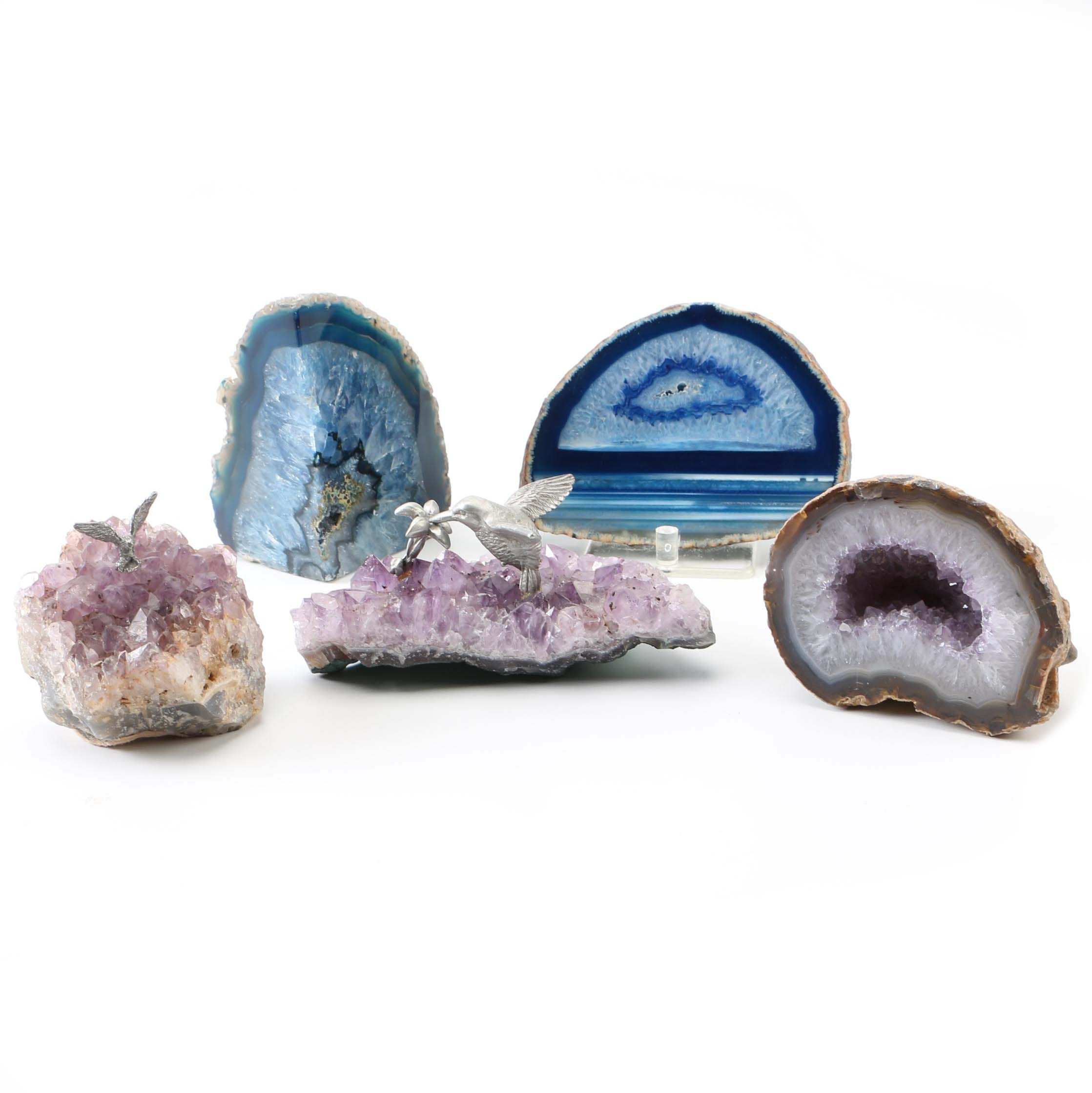 Geodes and Amethyst Crystal Clusters