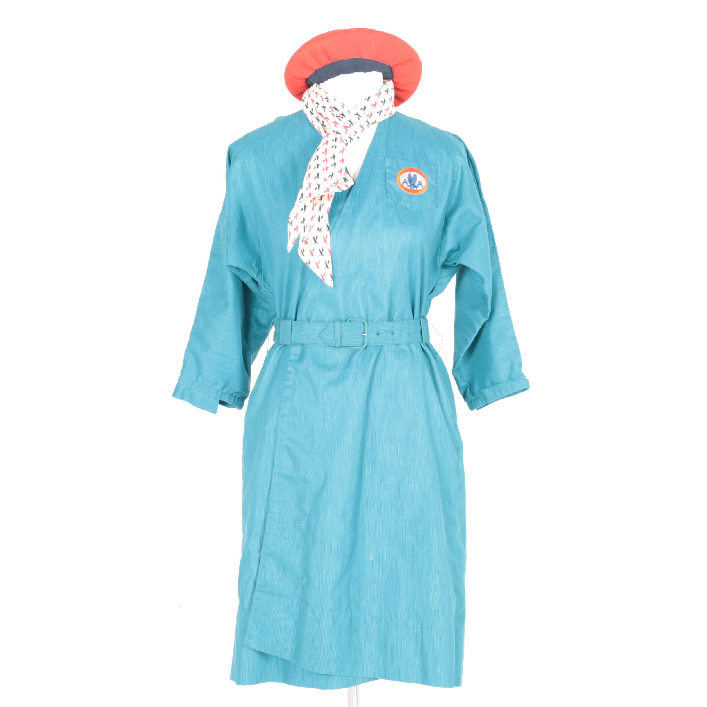 Vintage 1964 American Airlines Stewardess Uniform and Accessories