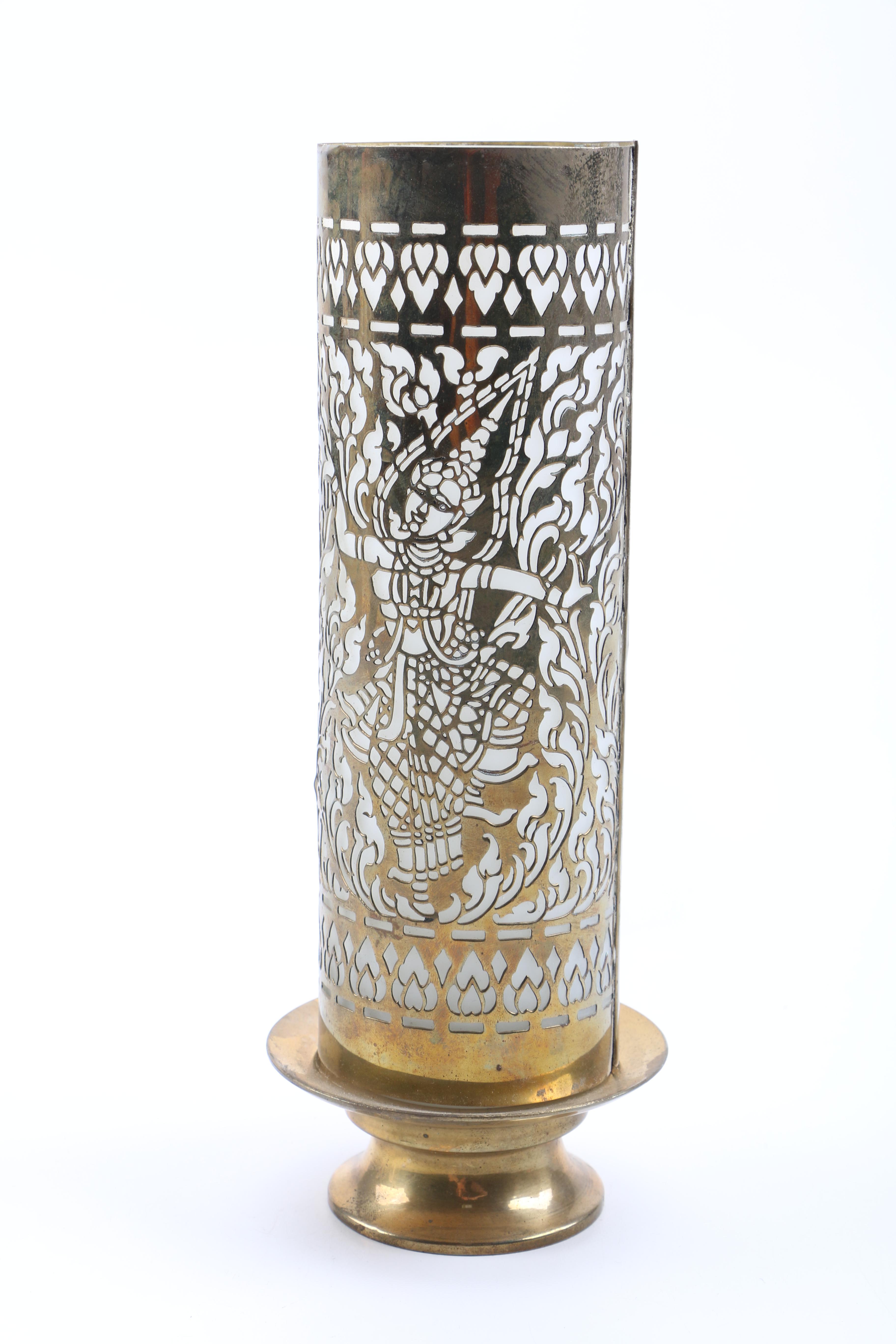 Brass Balinese Style Accent Lamps