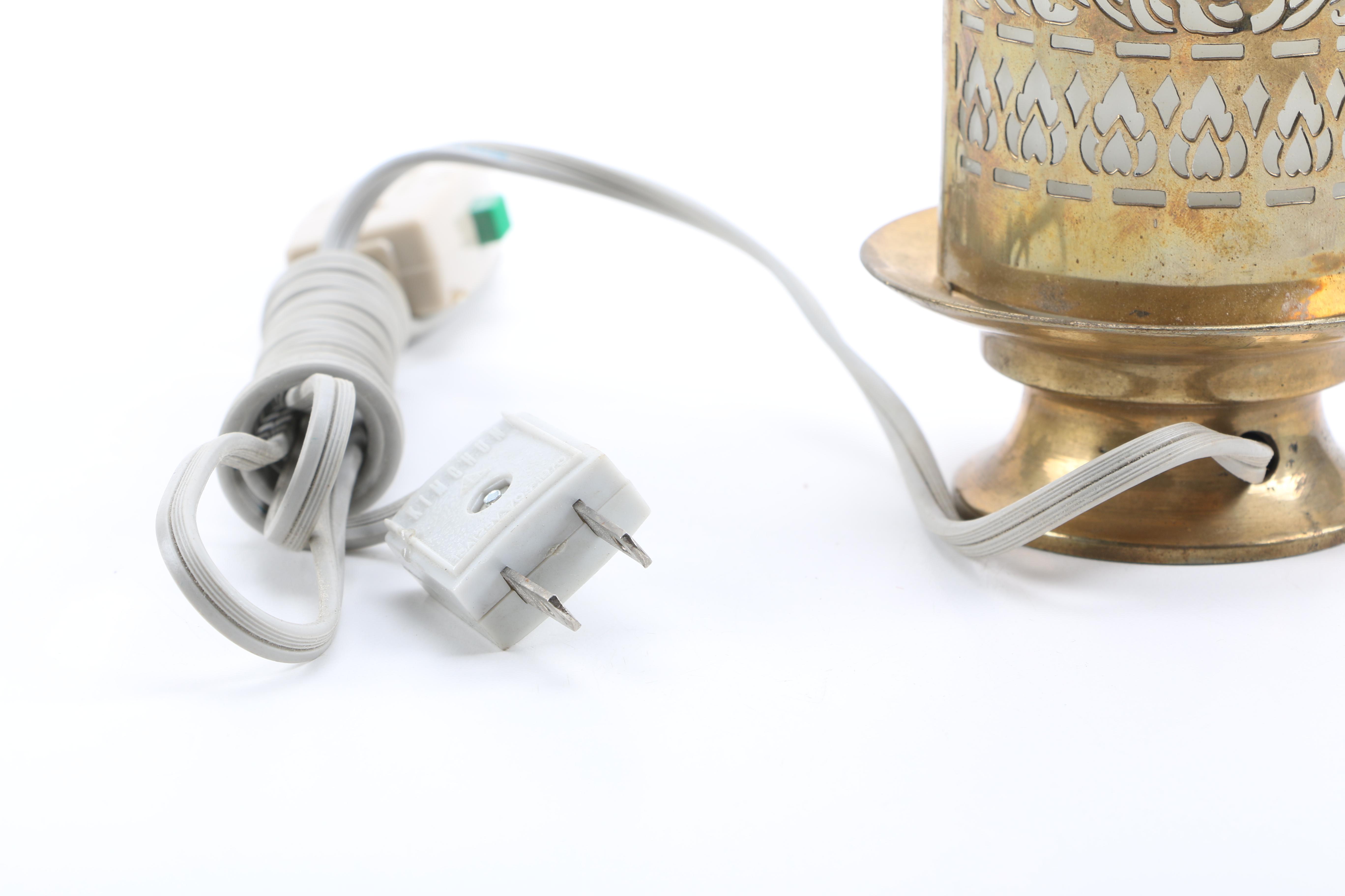 Brass Balinese Style Accent Lamps