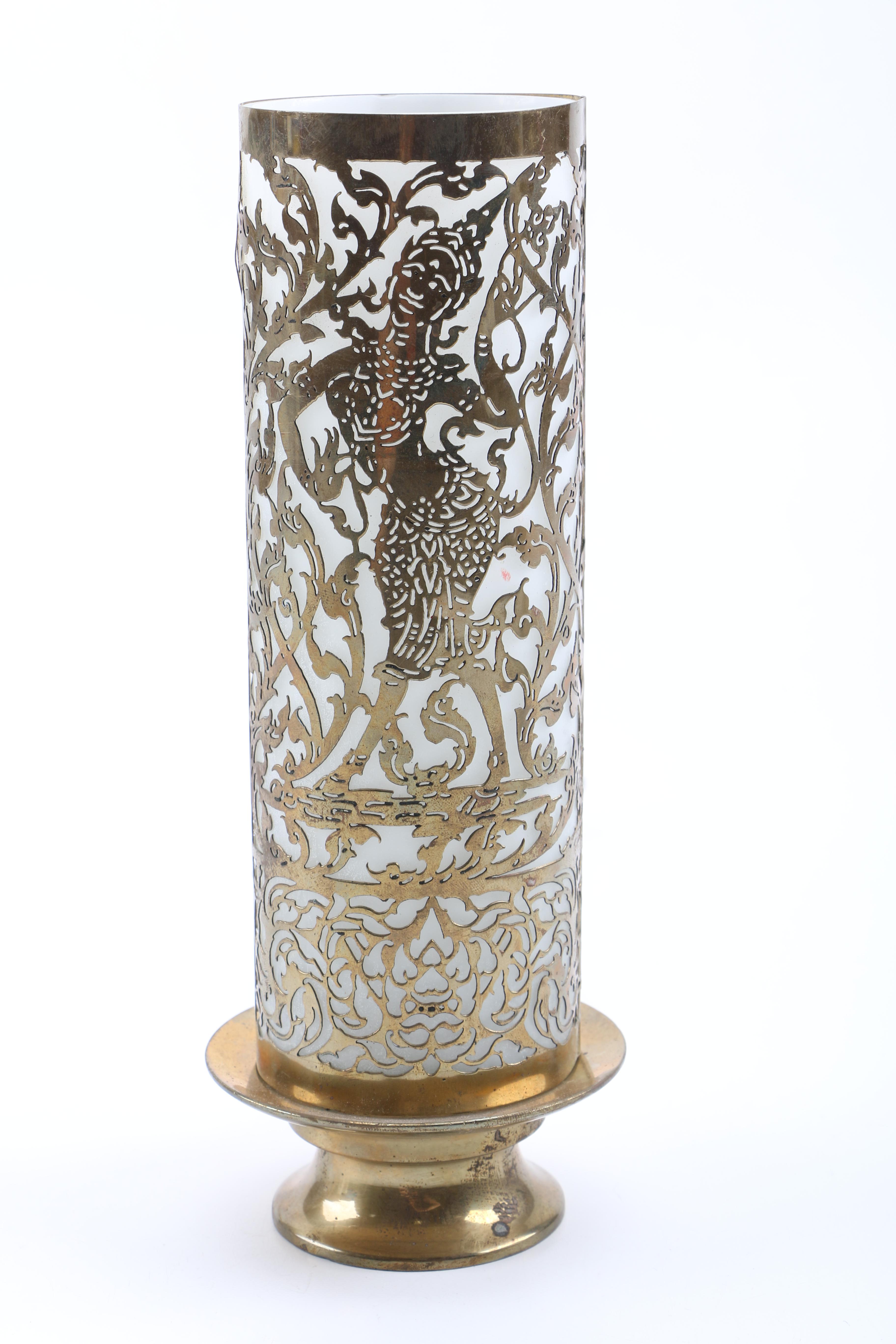 Brass Balinese Style Accent Lamps